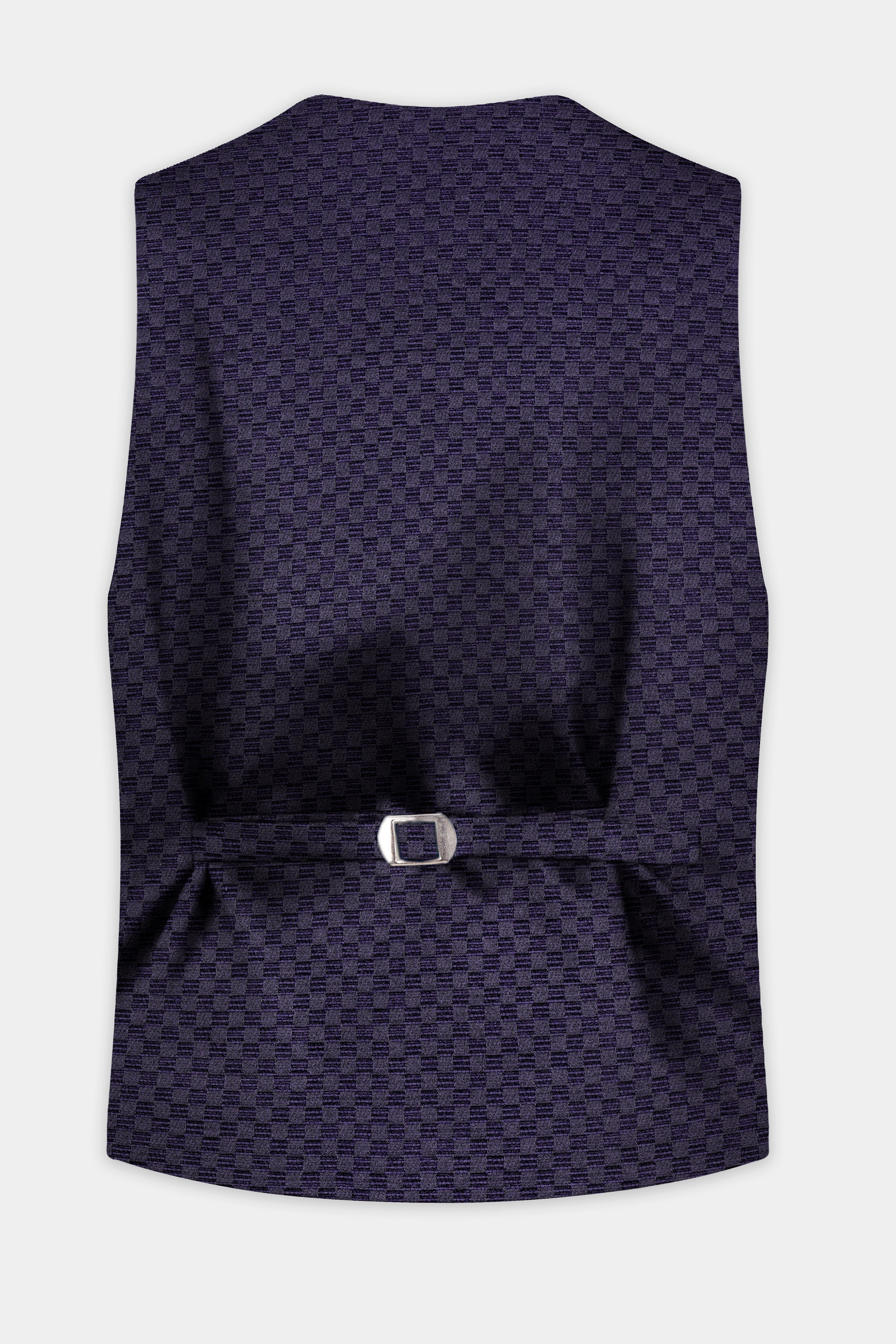 Ebony Purple Jacquard textured Waistcoat