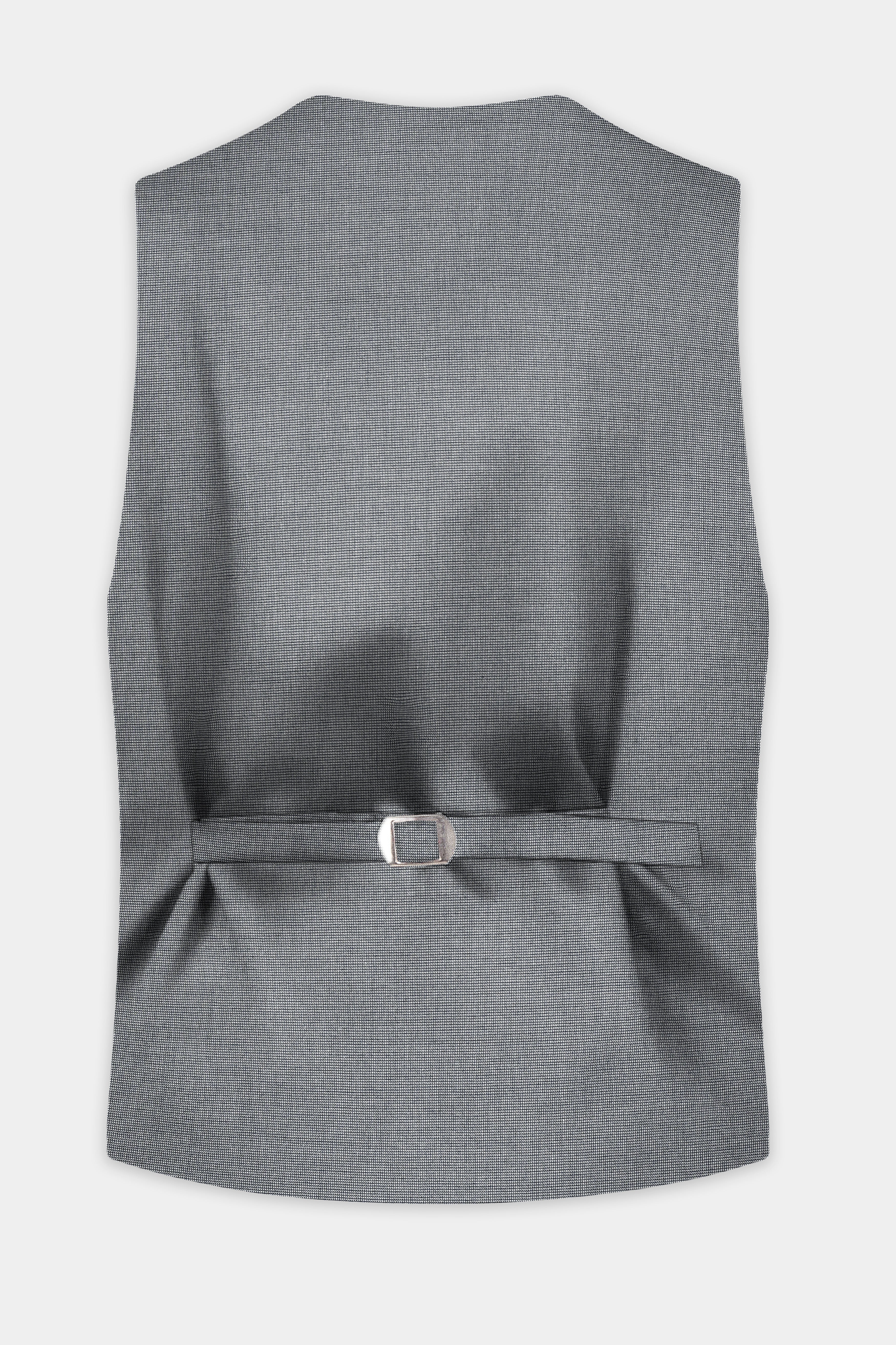 Boulder Gray Textured Wool Blend Waistcoat