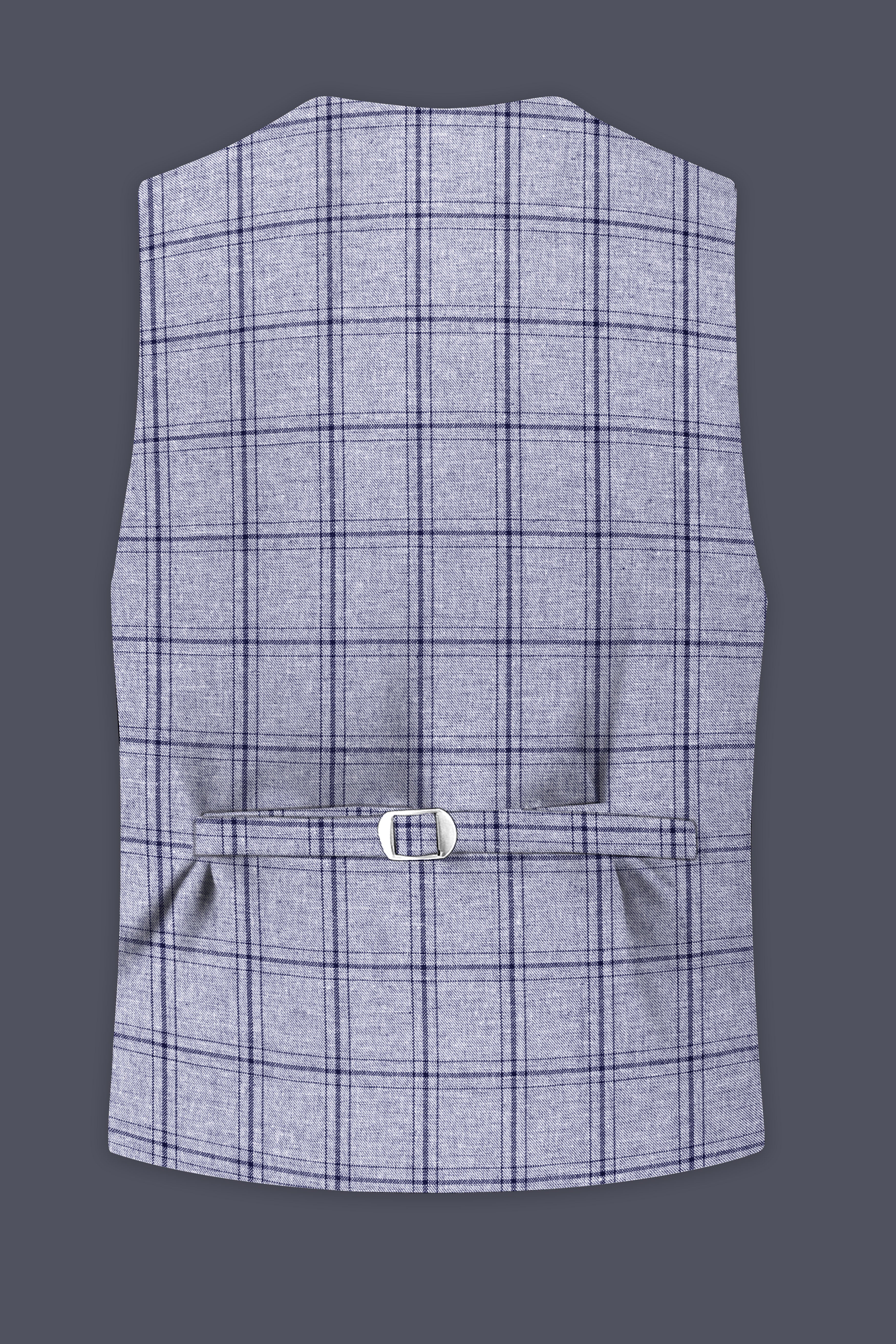 Gallery Gray Windowpane Premium Cotton Waistcoat