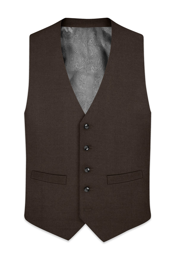 Don Juan Brown Wool Rich Waistcoat