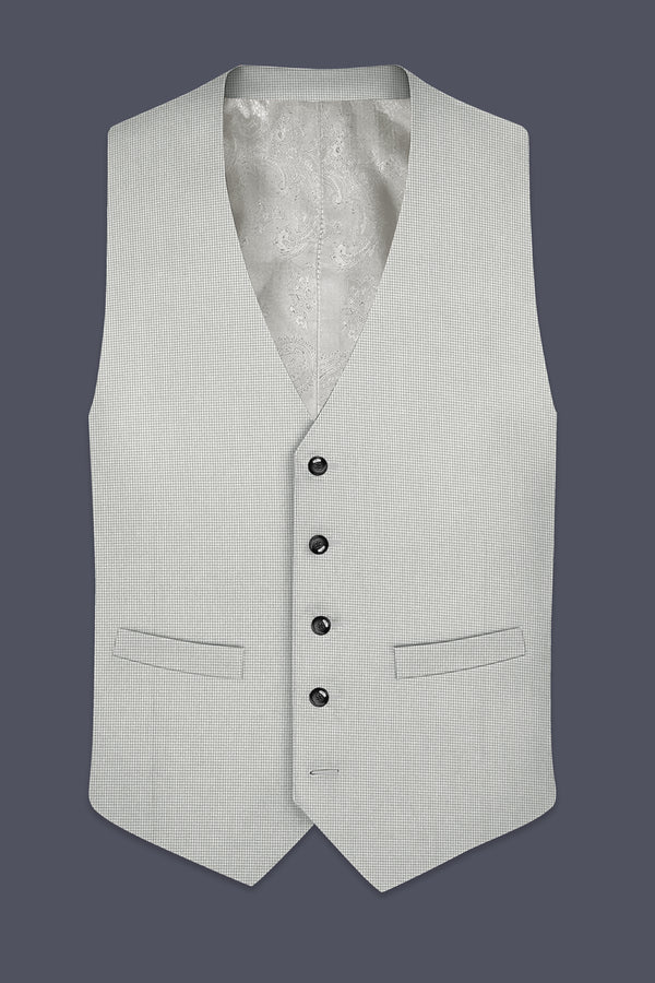 Shady Lady Grey houndstooth Wool Rich Waistcoat