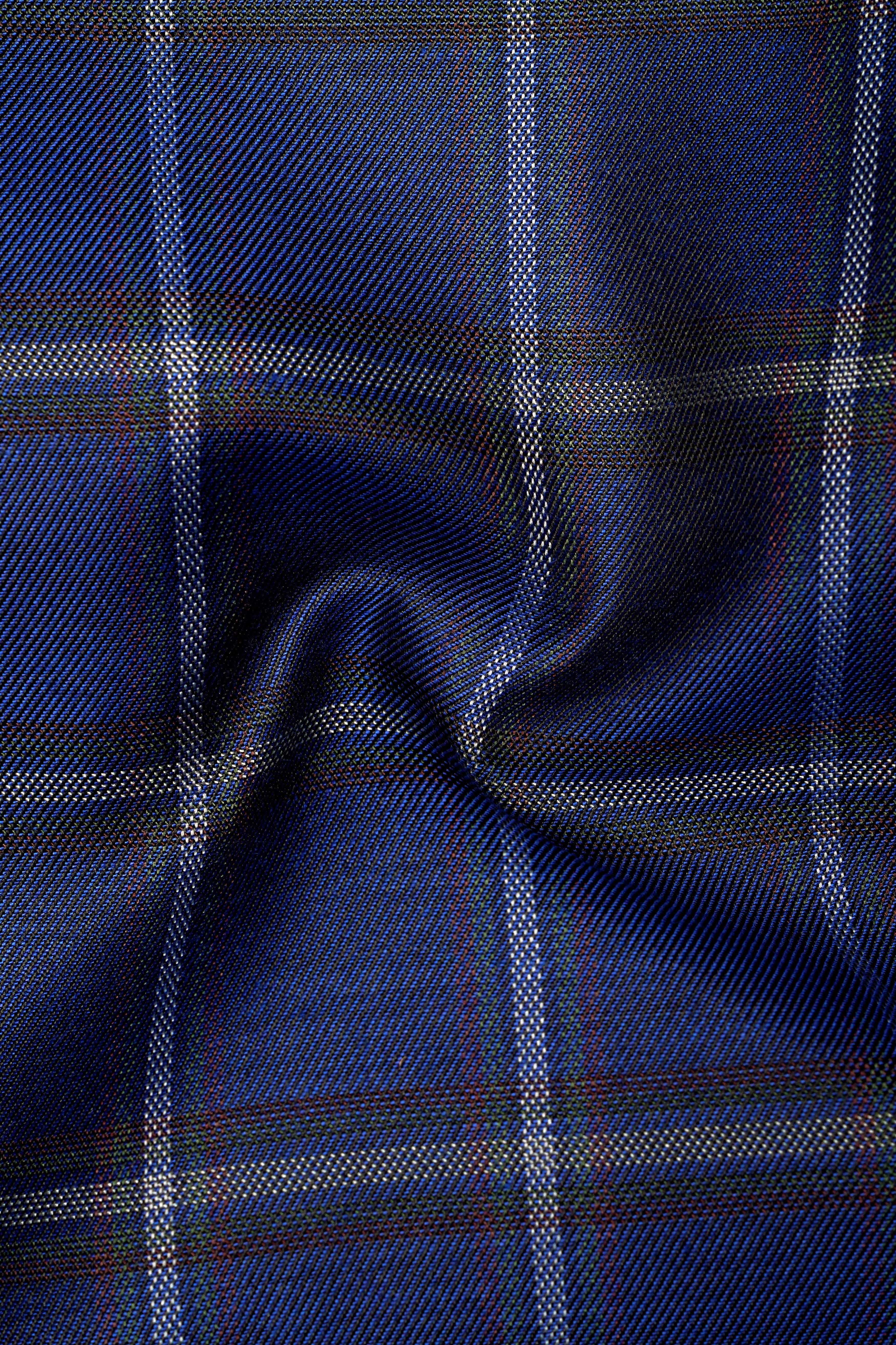 Rhino Blue Windowpane Woolrich Tuxedo Waistcoat