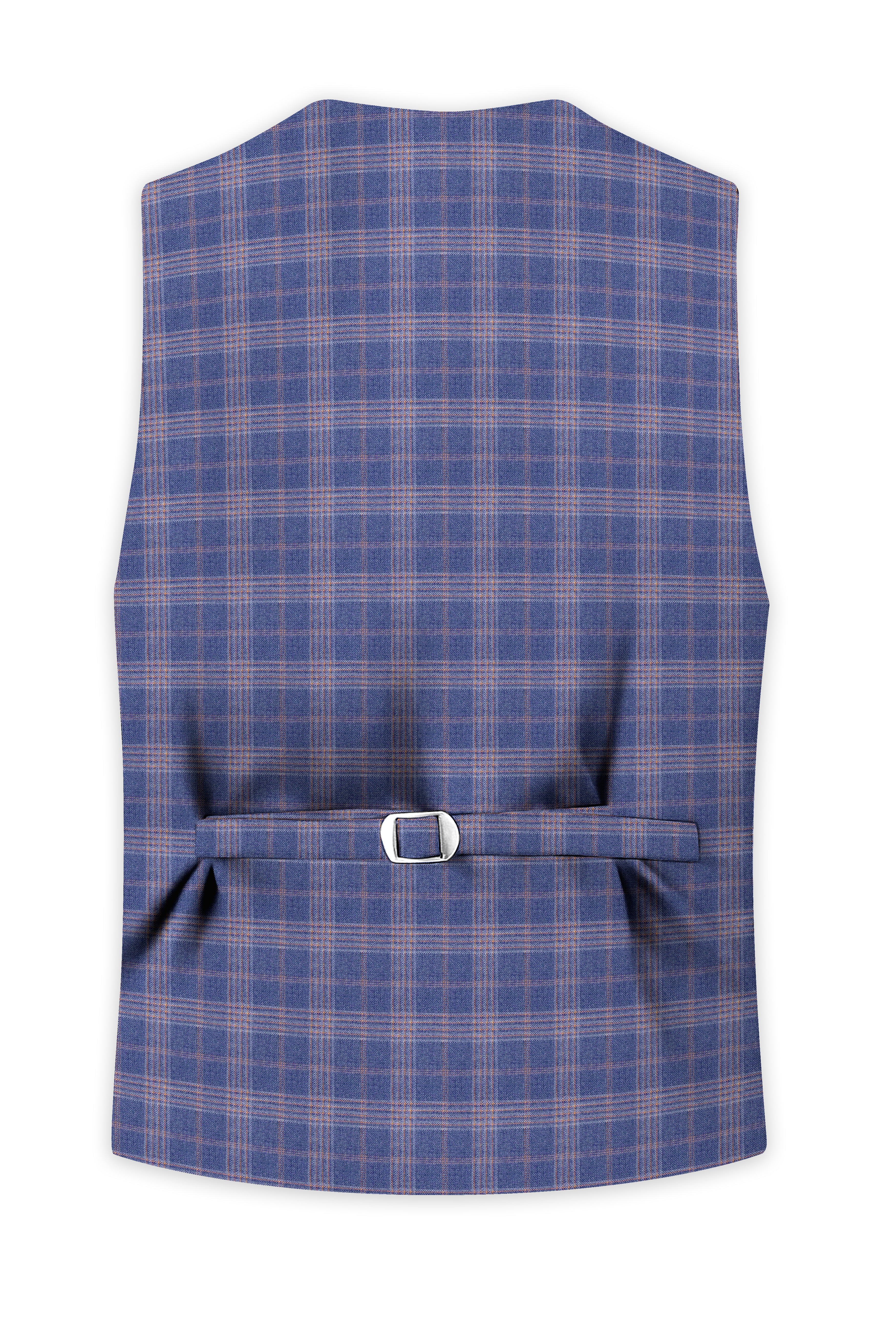 Trout Gray Super fine Checkered Wool Rich Waistcoat