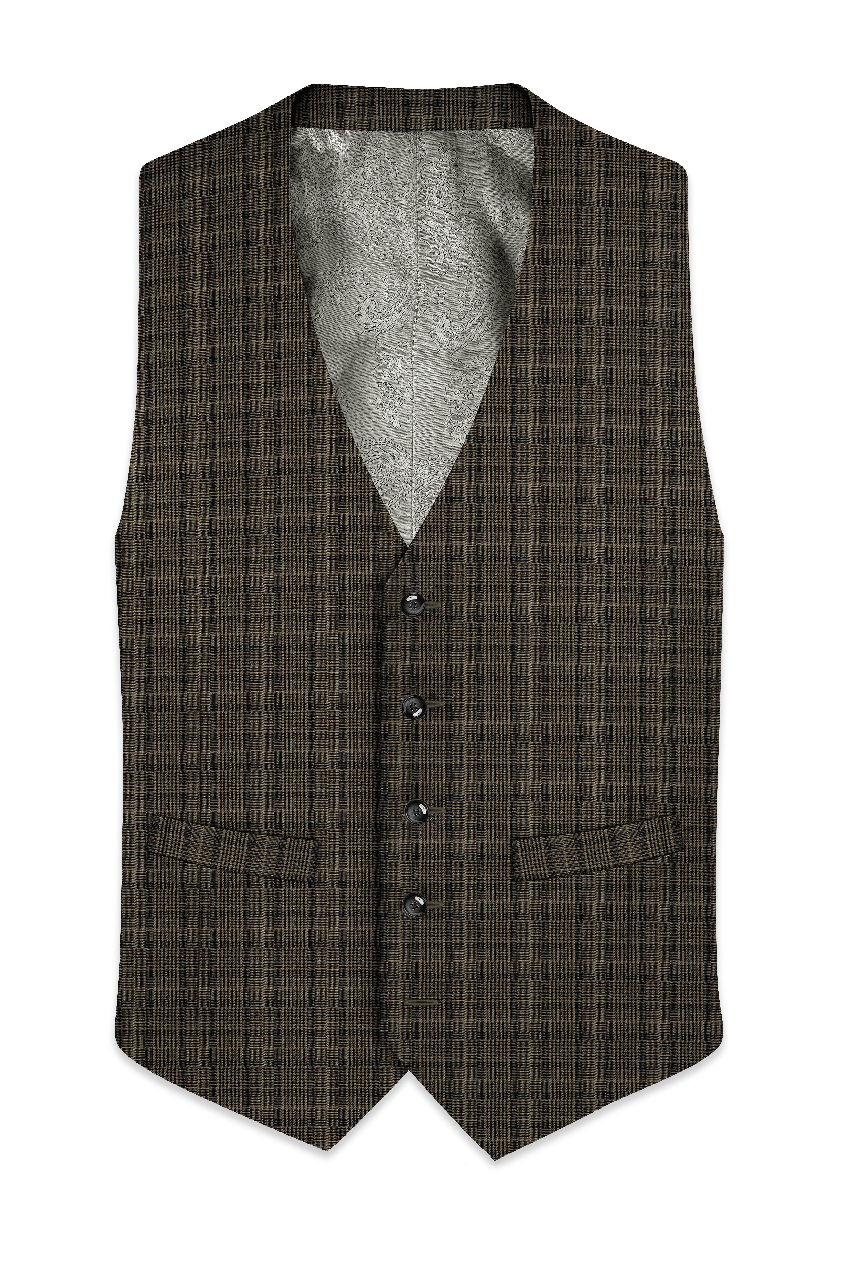 Walnut Plaid Waistcoat