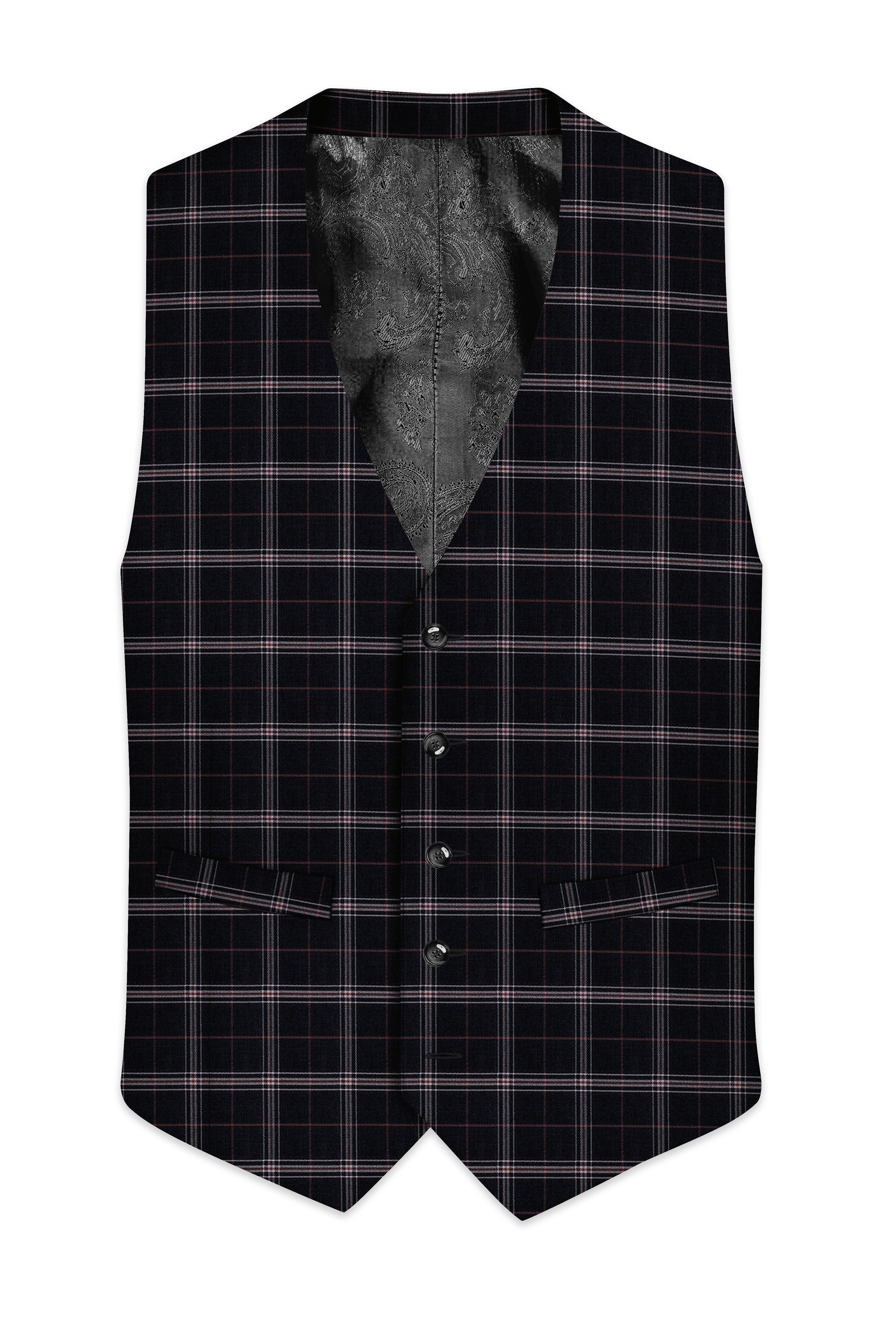 Mind Shaft Black Plaid Woolrich Waistcoat