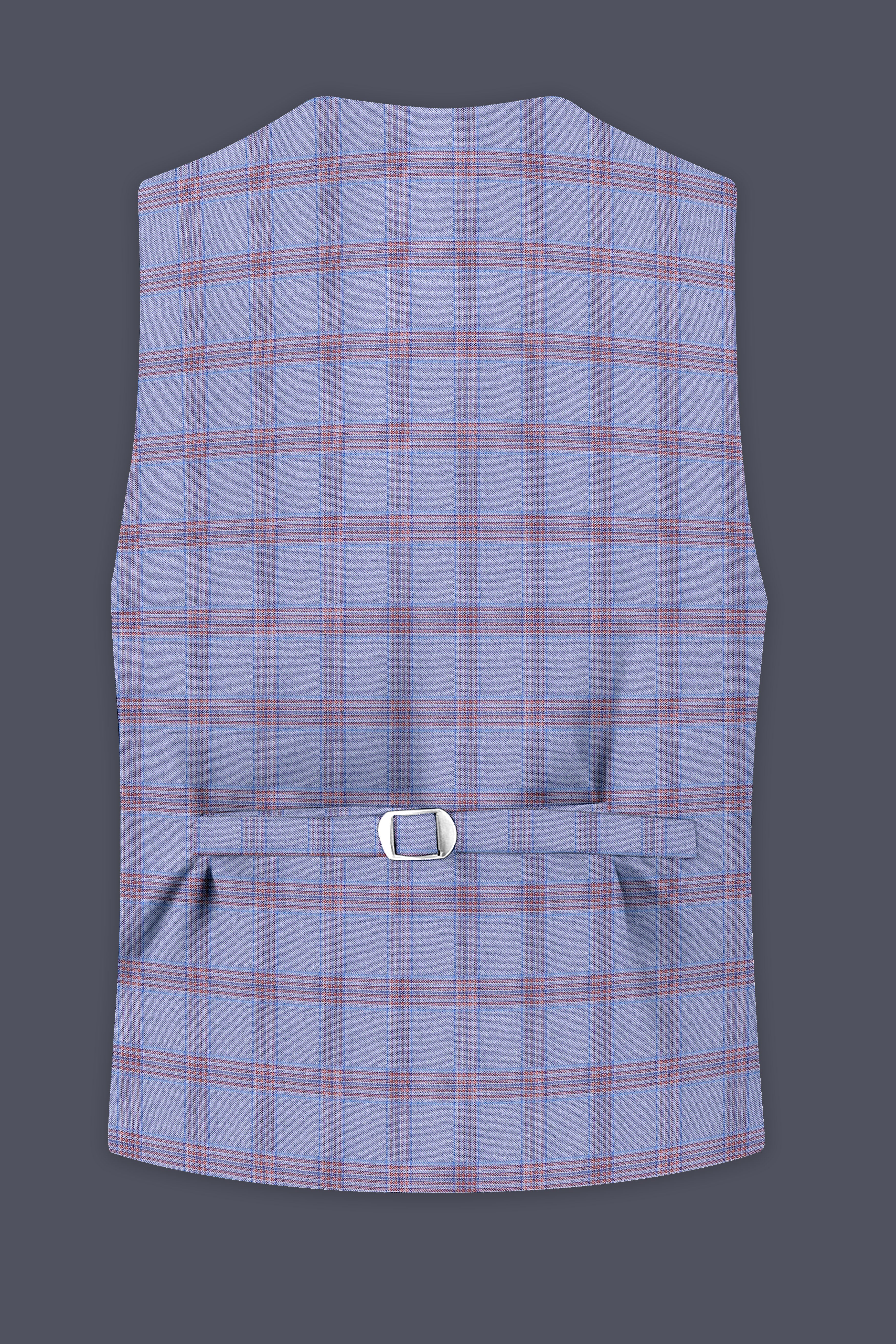 Manatee Grey Super fine Plaid Premium Cotton Waistcoat