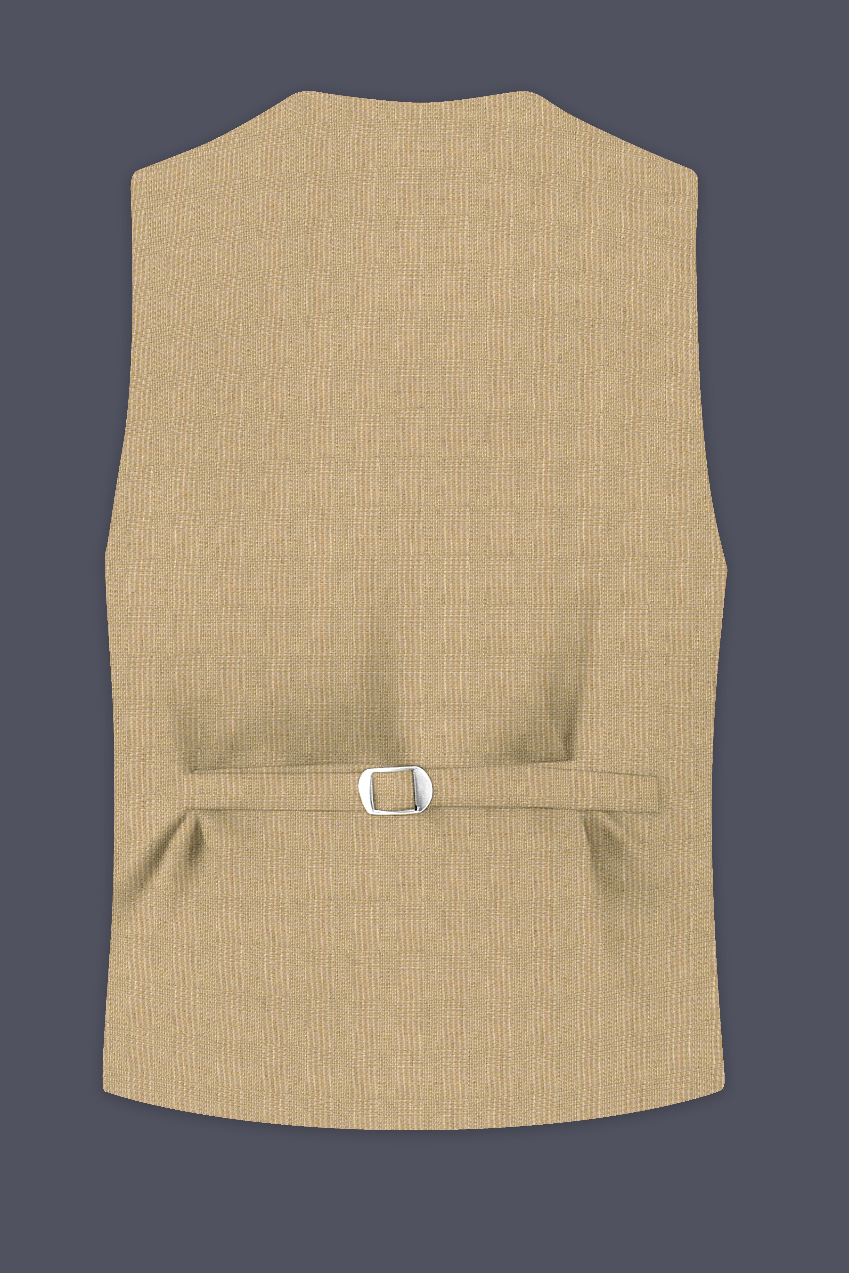 Sandrift Brown Plaid Waistcoat