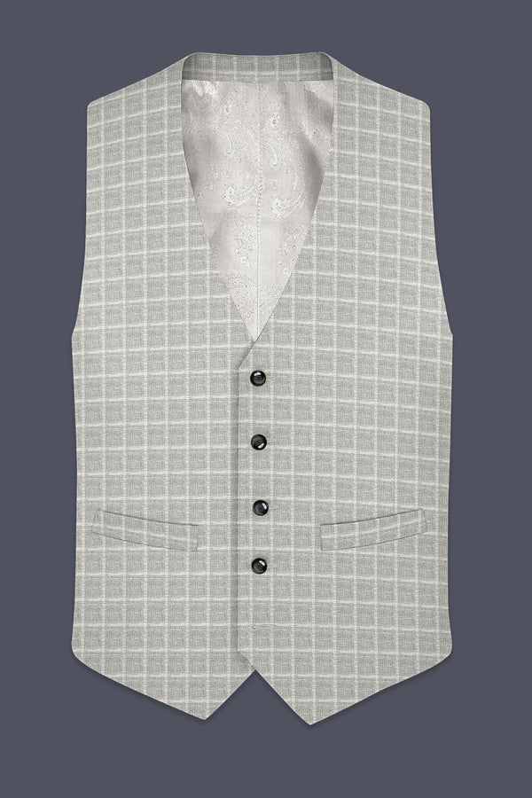 Timberwolf light Brown Plaid Waistcoat