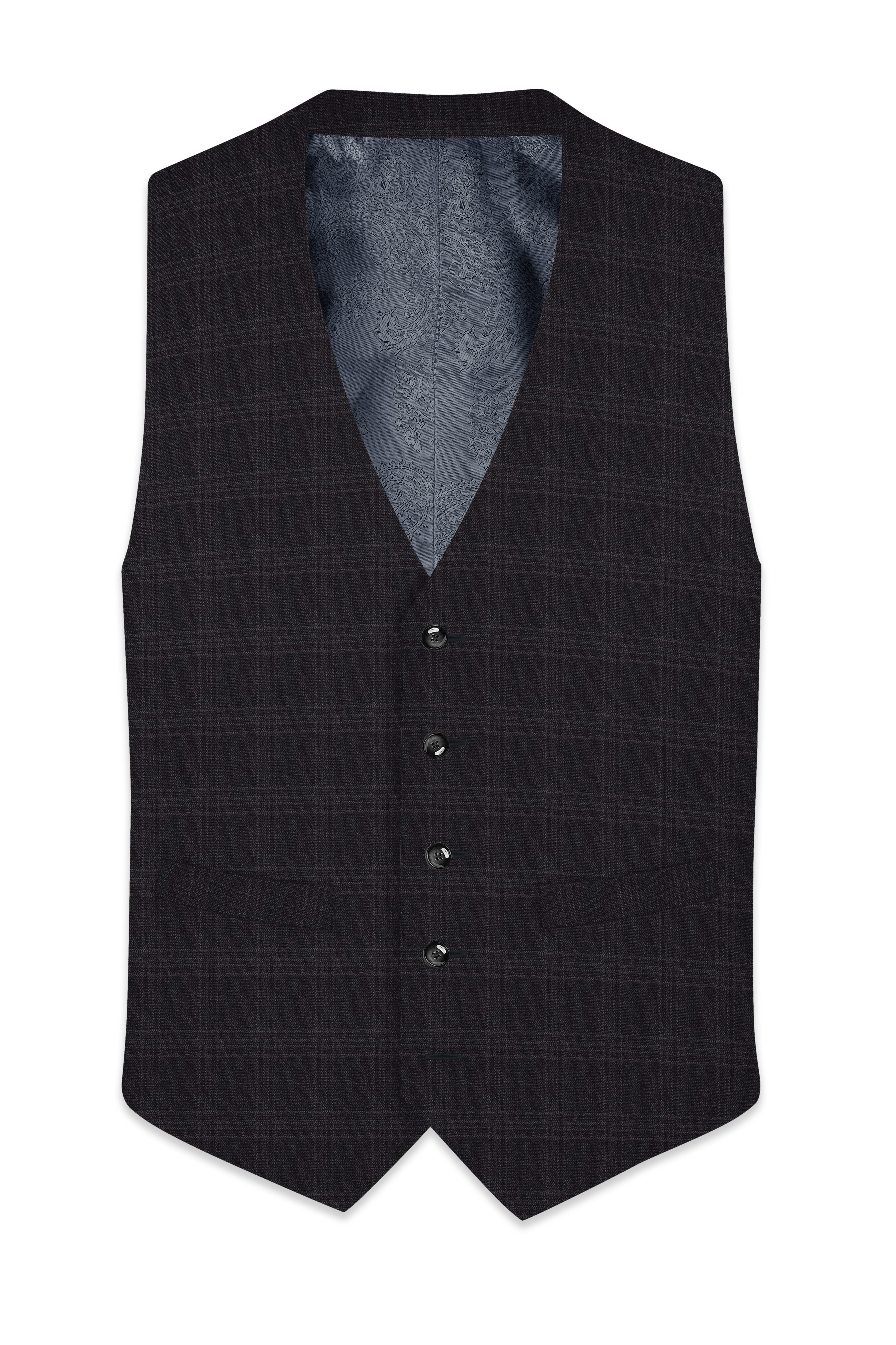 Tuatara Gray Plaid Waistcoat