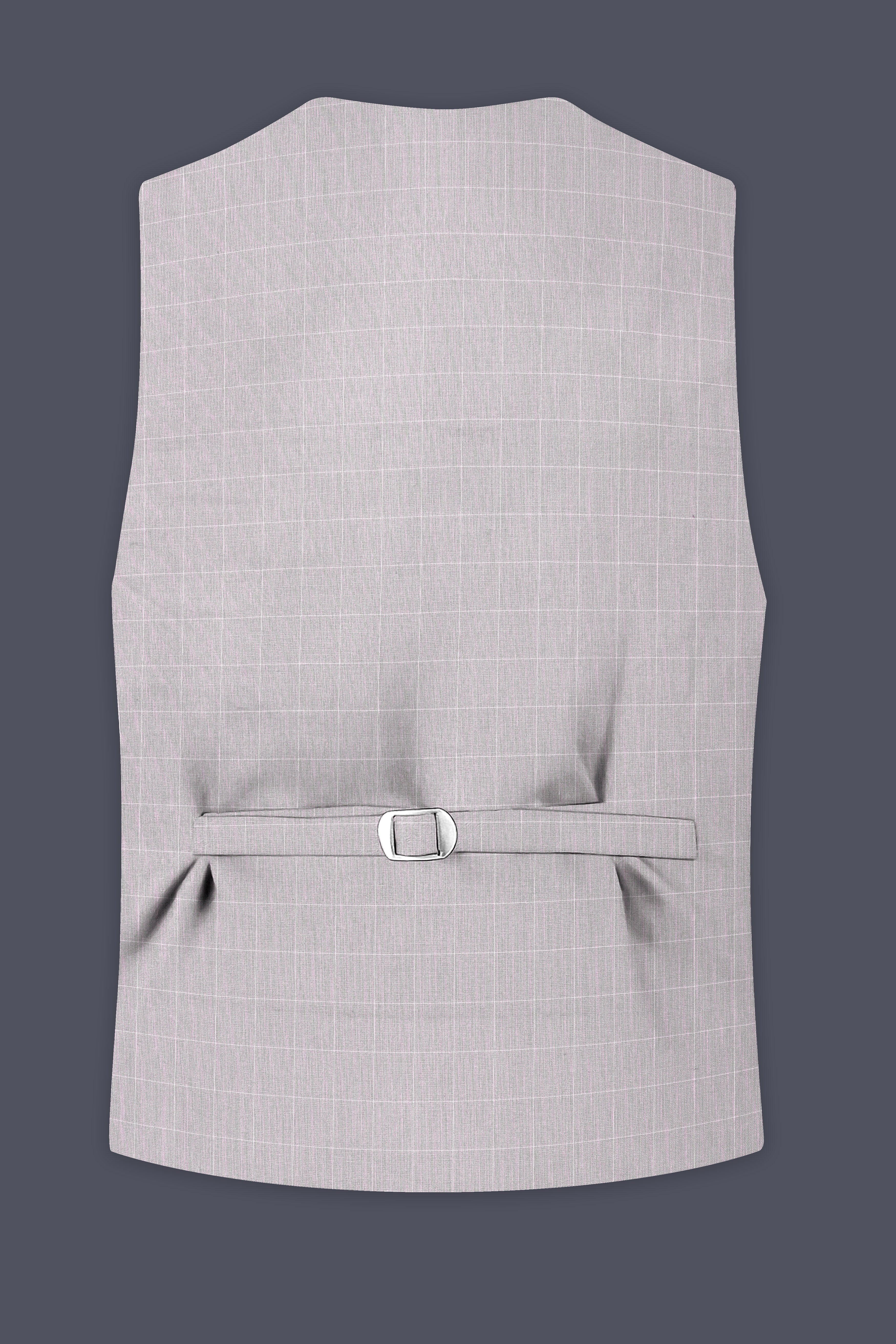 Martini Gray Checkered Waistcoat