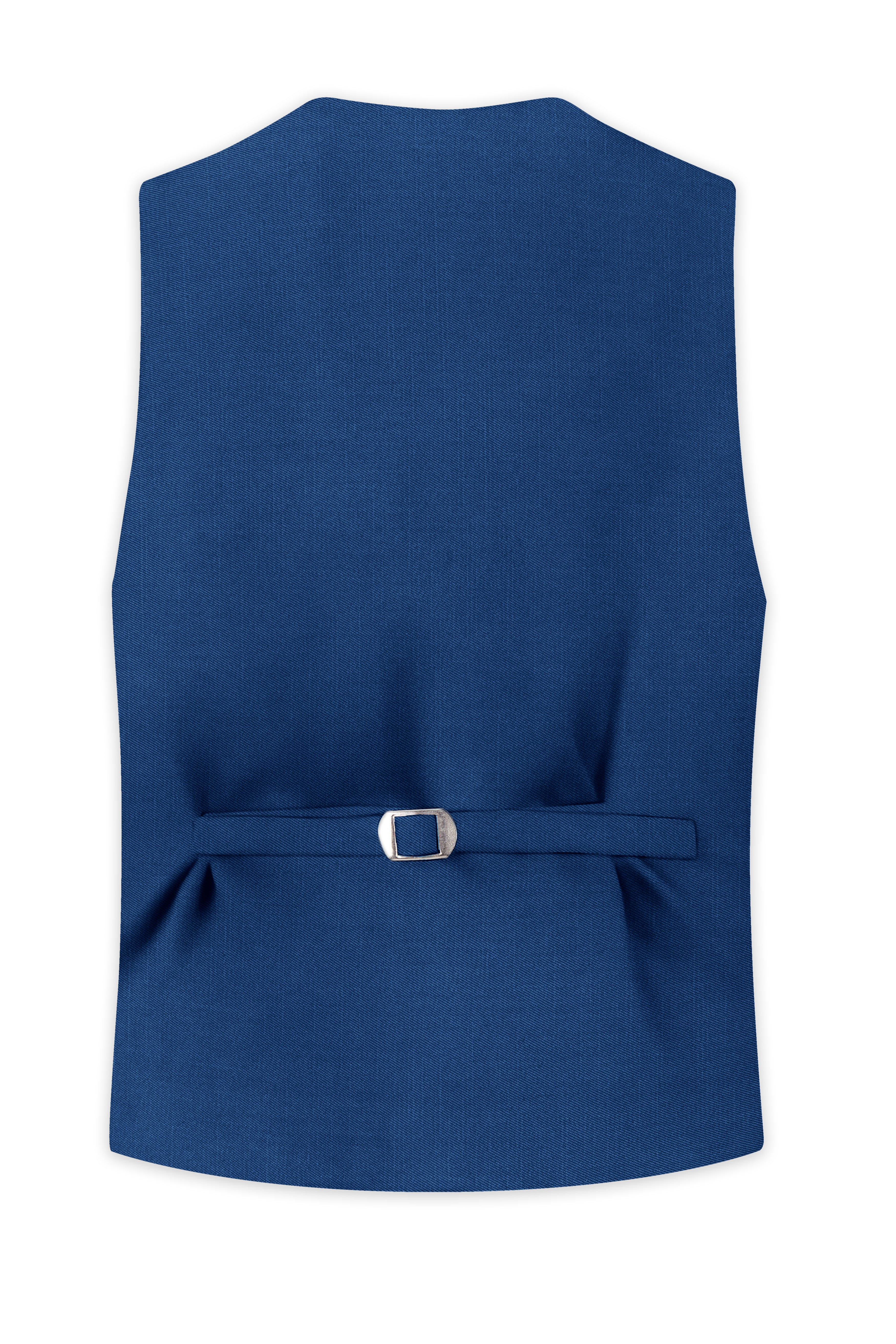 River Bed Blue Textured Waistcoat