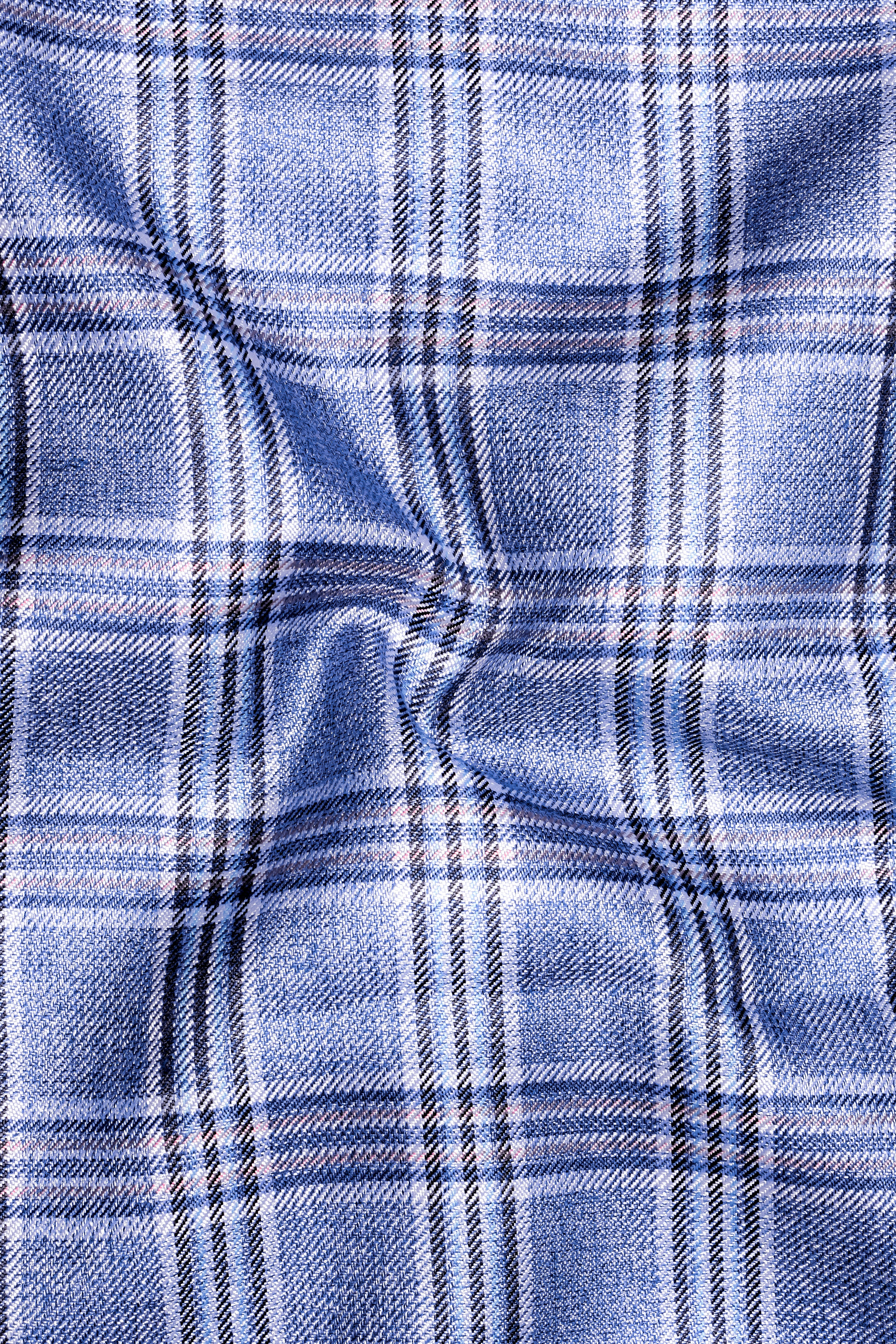 Bayoux Blue Plaid Waistcoat