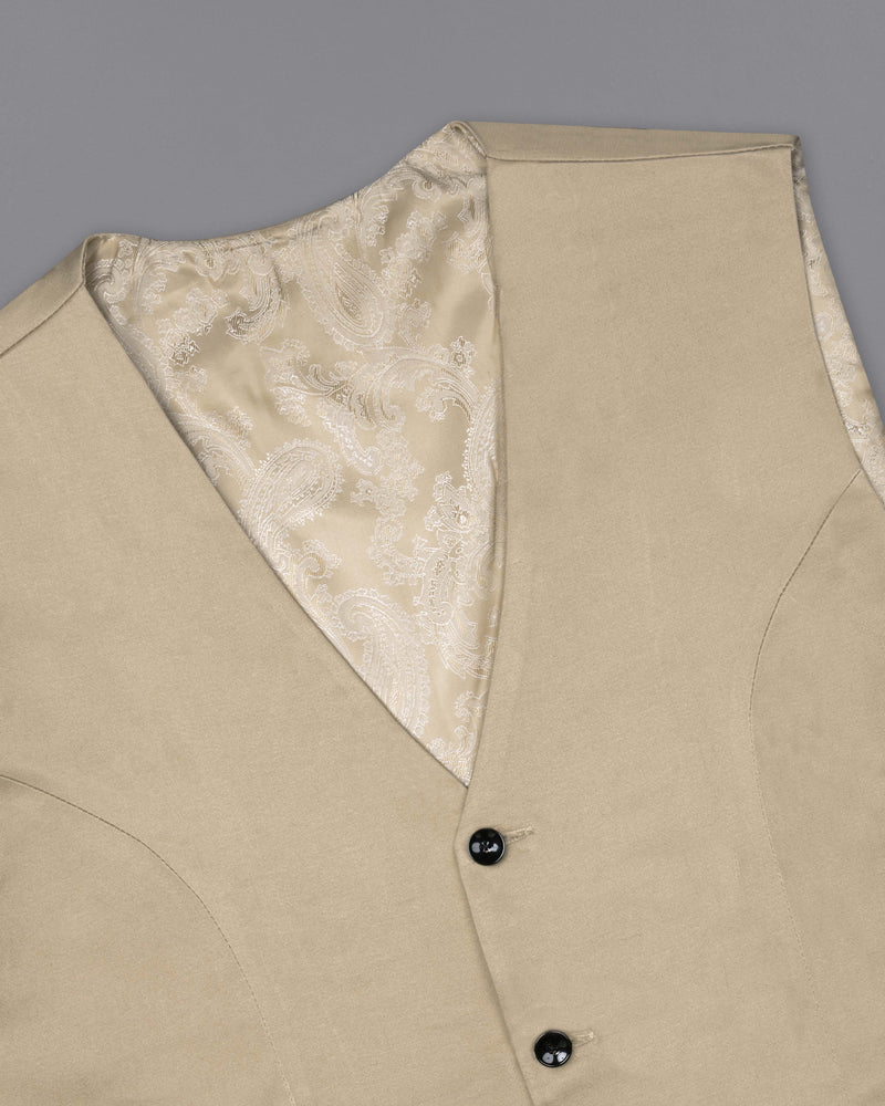 Quicksand Brown Stretchable Premium Cotton traveler Waistcoat