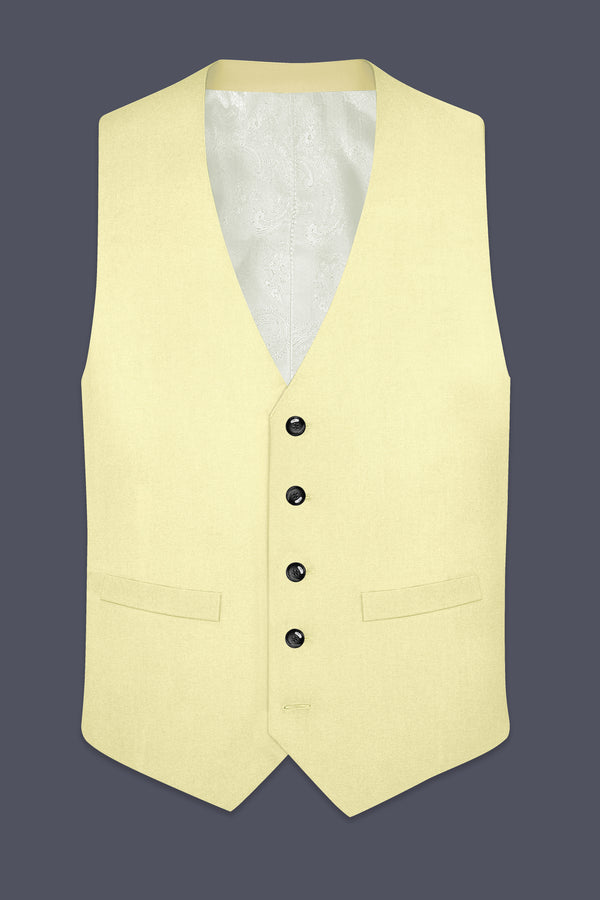 Maize Cream Stretchable Premium Cotton traveler Waistcoat