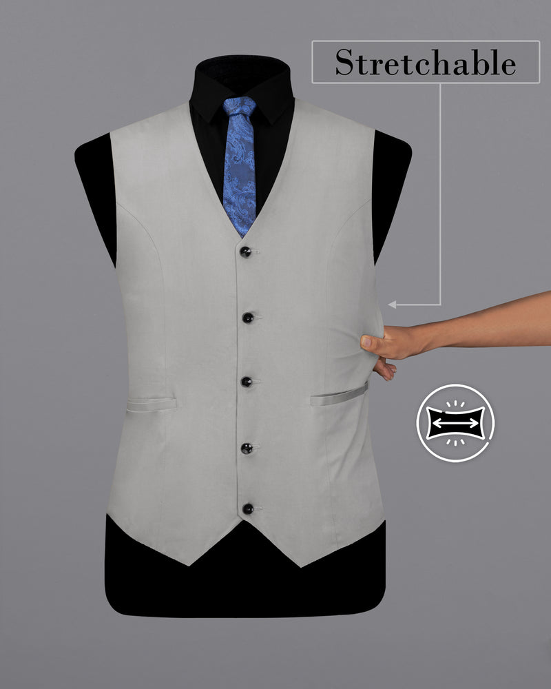 Martini Gray Stretchable Premium Cotton traveler Waistcoat