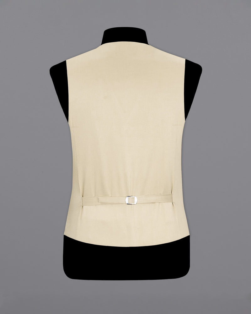 Moon Mist Beige Stretchable Premium Cotton traveler Waistcoat