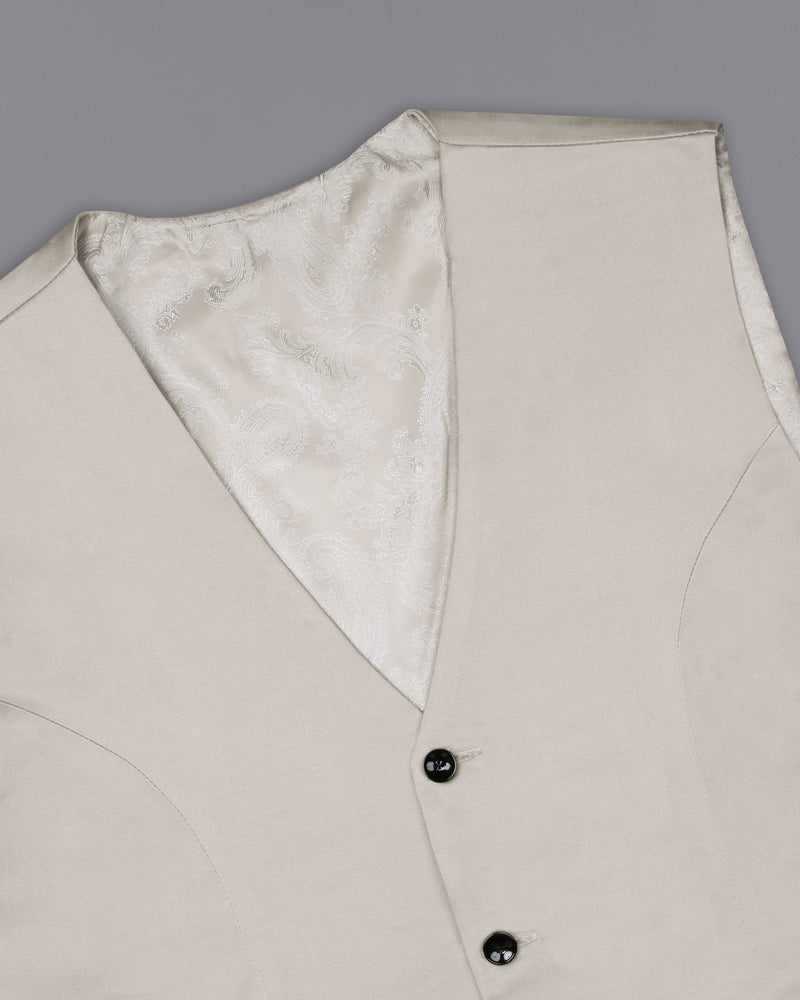 Sisal Light Gray Stretchable Premium Cotton traveler Waistcoat