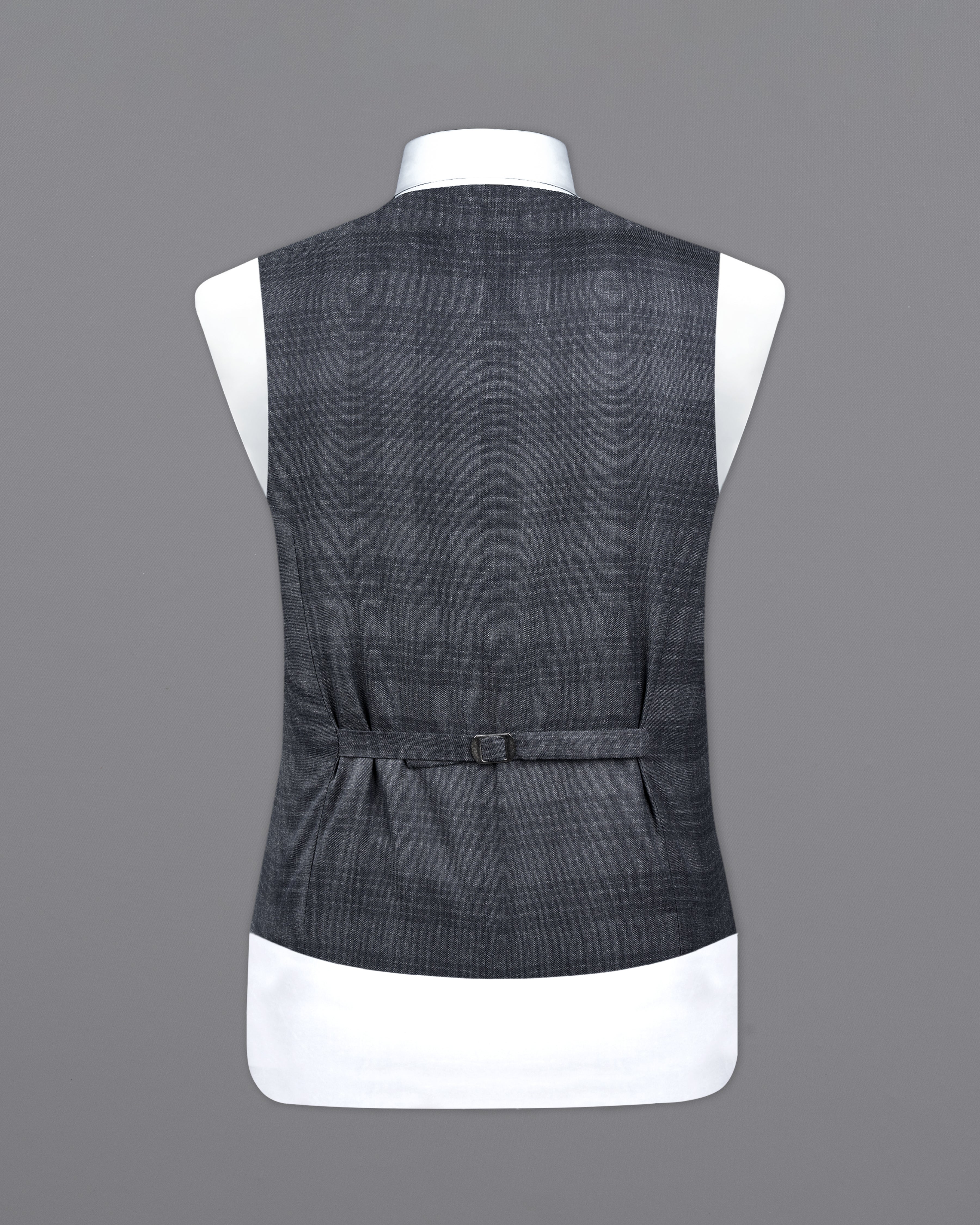 Tuna Gray Plaid Waistcoat V2692-36, V2692-38, V2692-40, V2692-42, V2692-44, V2692-46, V2692-48, V2692-50, V2692-52, V2692-54, V2692-56, V2692-58, V2692-60