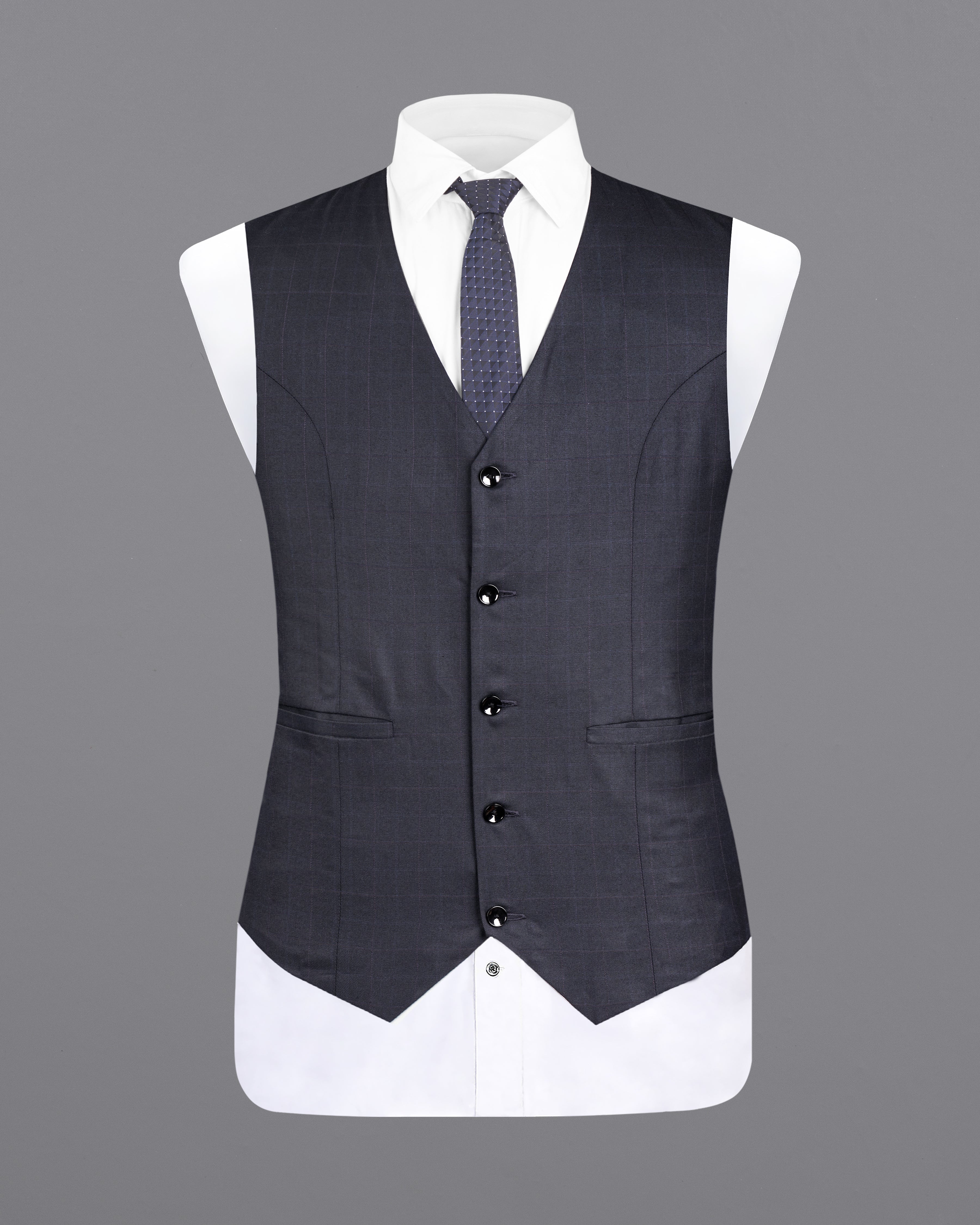 Thunder Blue Double Breasted Waistcoat V2702-36, V2702-38, V2702-40, V2702-42, V2702-44, V2702-46, V2702-48, V2702-50, V2702-52, V2702-54, V2702-56, V2702-58, V2702-60