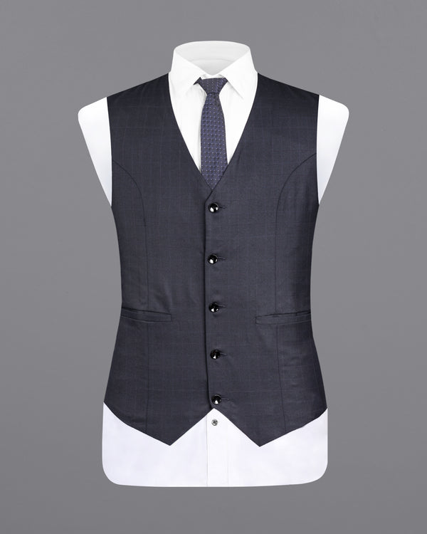 Thunder Blue Double Breasted Waistcoat V2702-36, V2702-38, V2702-40, V2702-42, V2702-44, V2702-46, V2702-48, V2702-50, V2702-52, V2702-54, V2702-56, V2702-58, V2702-60