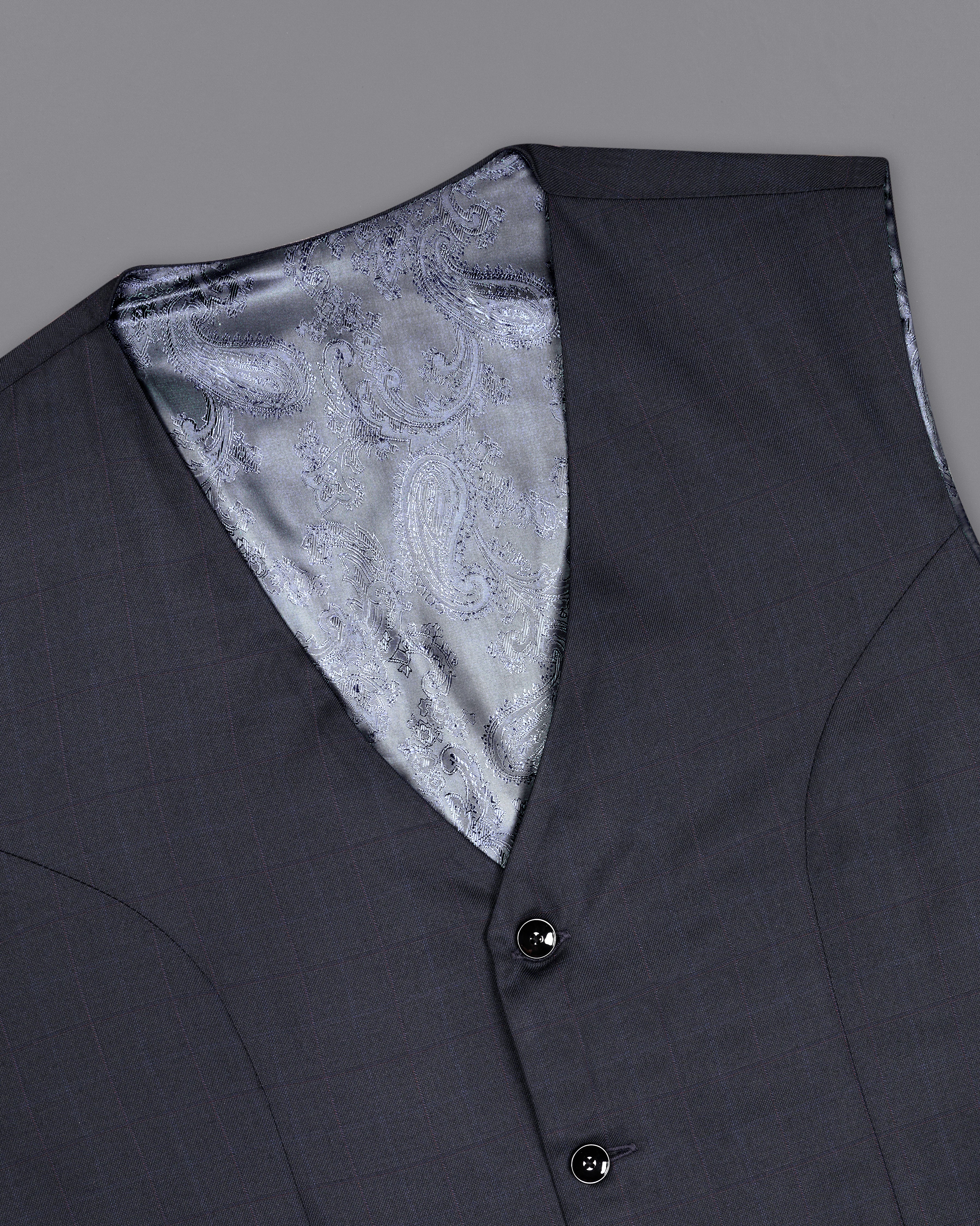 Thunder Blue Double Breasted Waistcoat V2702-36, V2702-38, V2702-40, V2702-42, V2702-44, V2702-46, V2702-48, V2702-50, V2702-52, V2702-54, V2702-56, V2702-58, V2702-60