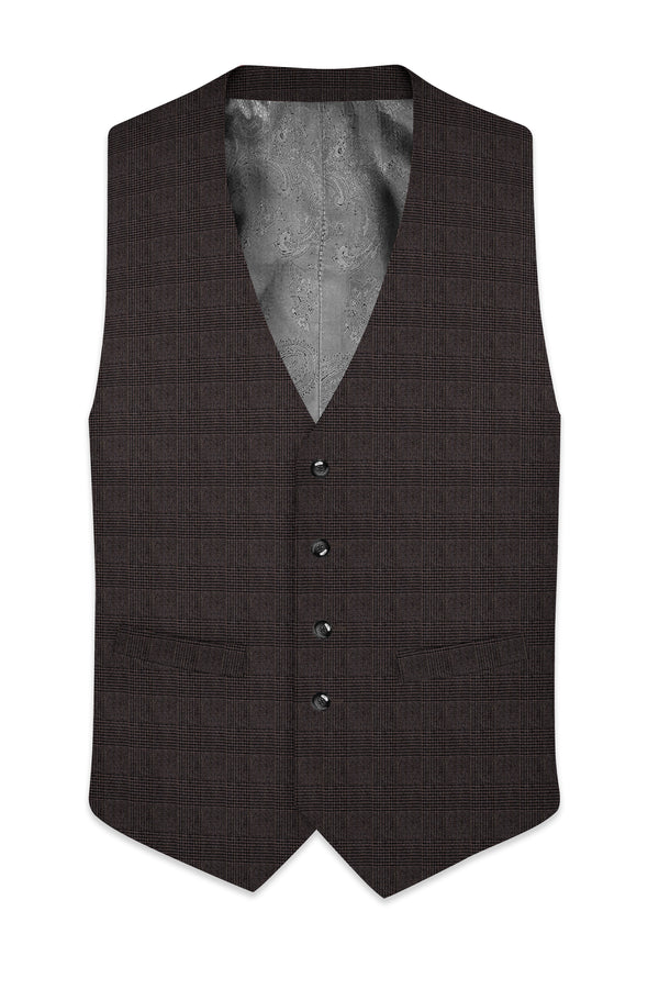 Taupe Coffee Brown Waistcoat