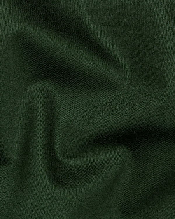 Myrtle Green Wool Rich Stretchable traveler Waistcoat