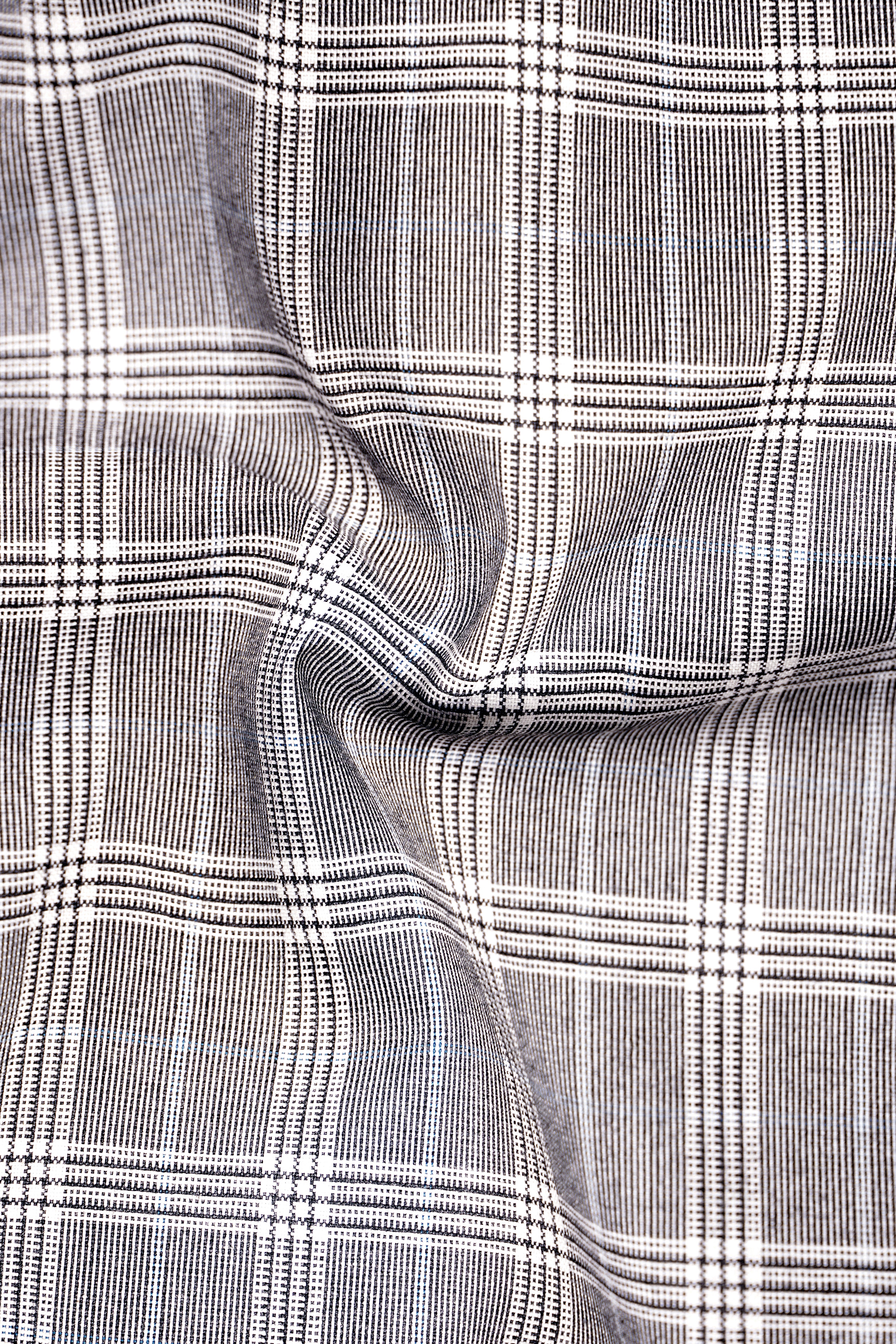 Bronco Gray and White Plaid Waistcoat