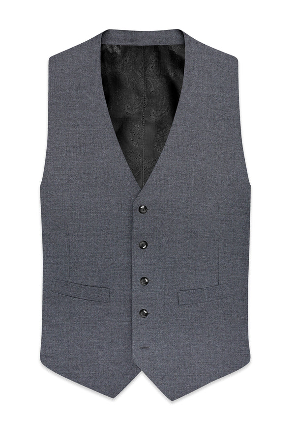 Fuscous Gray Wool Rich Waistcoat