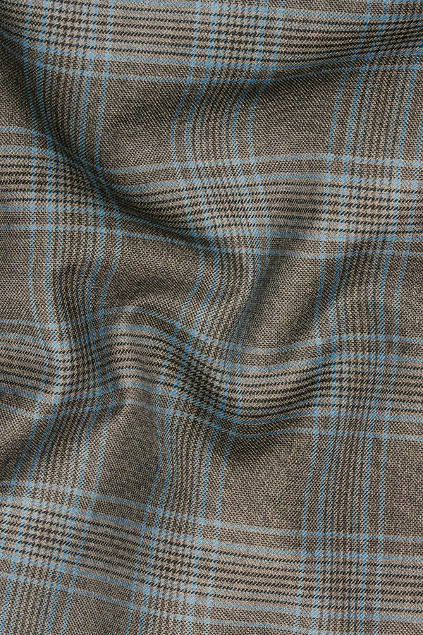 Dorado Brown with Casper Gray Plaid Wool Rich Waistcoat