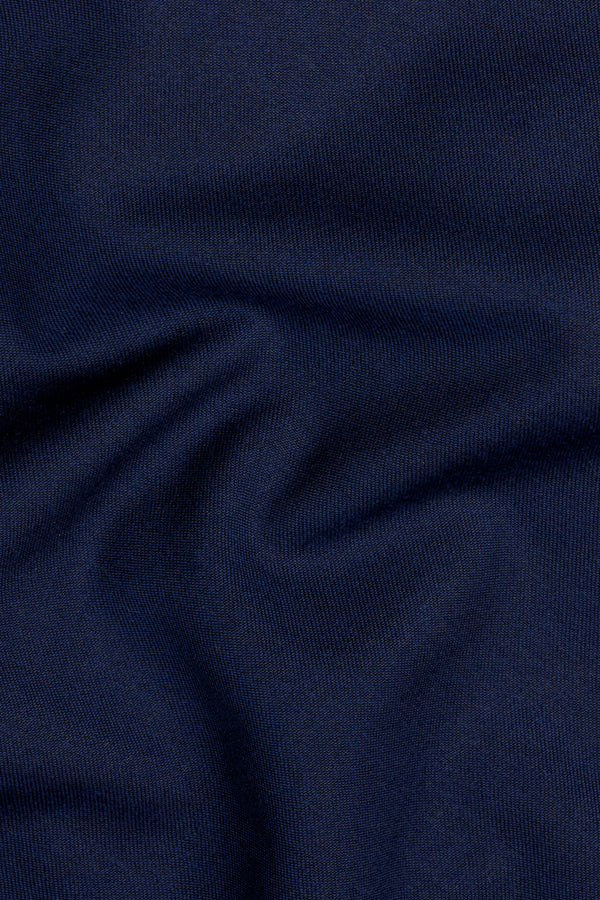 Ebony Clay Blue Wool Rich Waistcoat