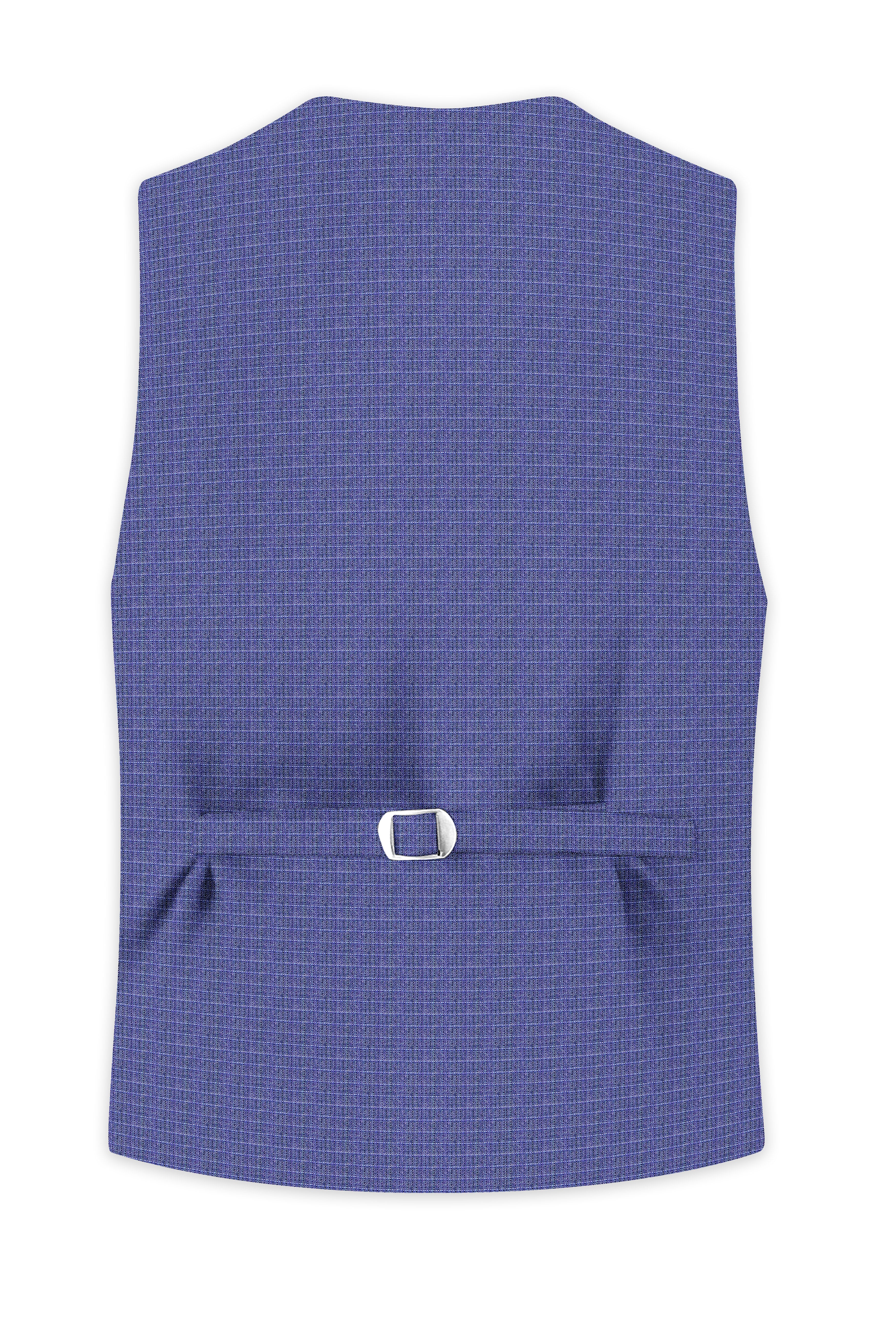 Scampi Blue and Muesli Brown Plaid Wool Rich Waistcoat