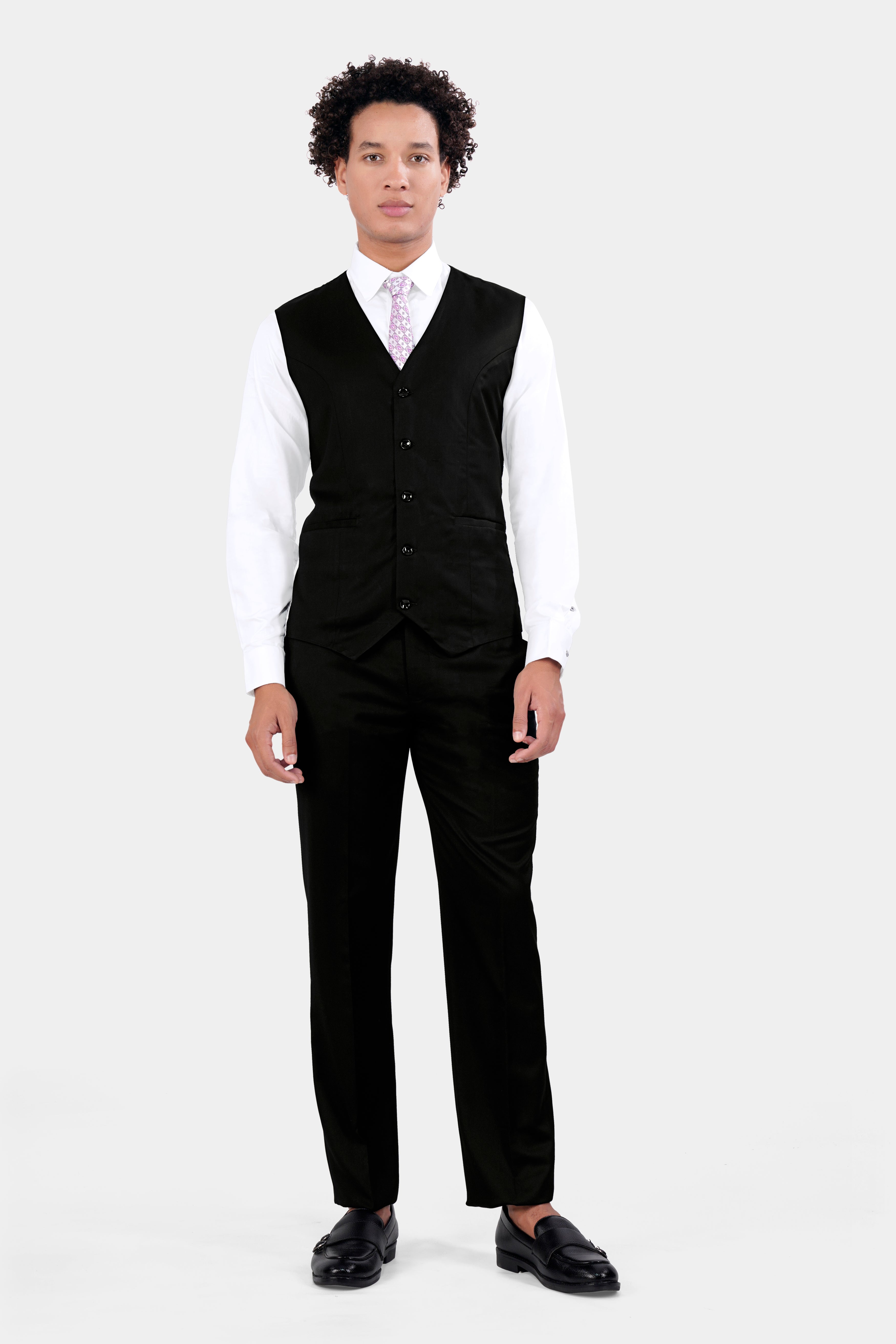 Jade Black Wool Rich Waistcoat V2892-36, V2892-38, V2892-40, V2892-42, V2892-44, V2892-46, V2892-48, V2892-50, V2892-92, V2892-54, V2892-56, V2892-58, V2892-60