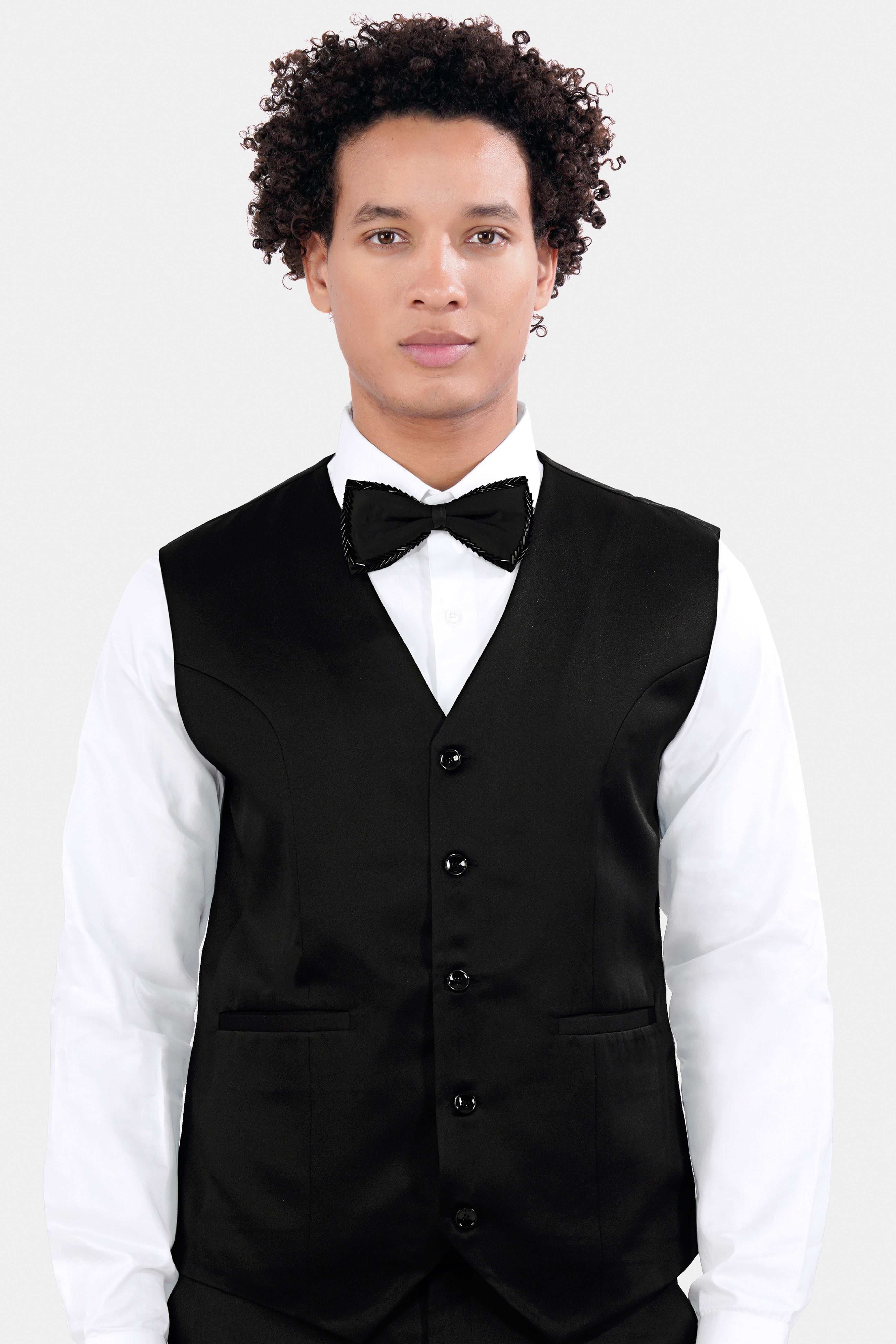 Jade Black Wool Rich Waistcoat V2895-36, V2895-38, V2895-40, V2895-42, V2895-44, V2895-46, V2895-48, V2895-50, V2895-95, V2895-54, V2895-56, V2895-58, V2895-60