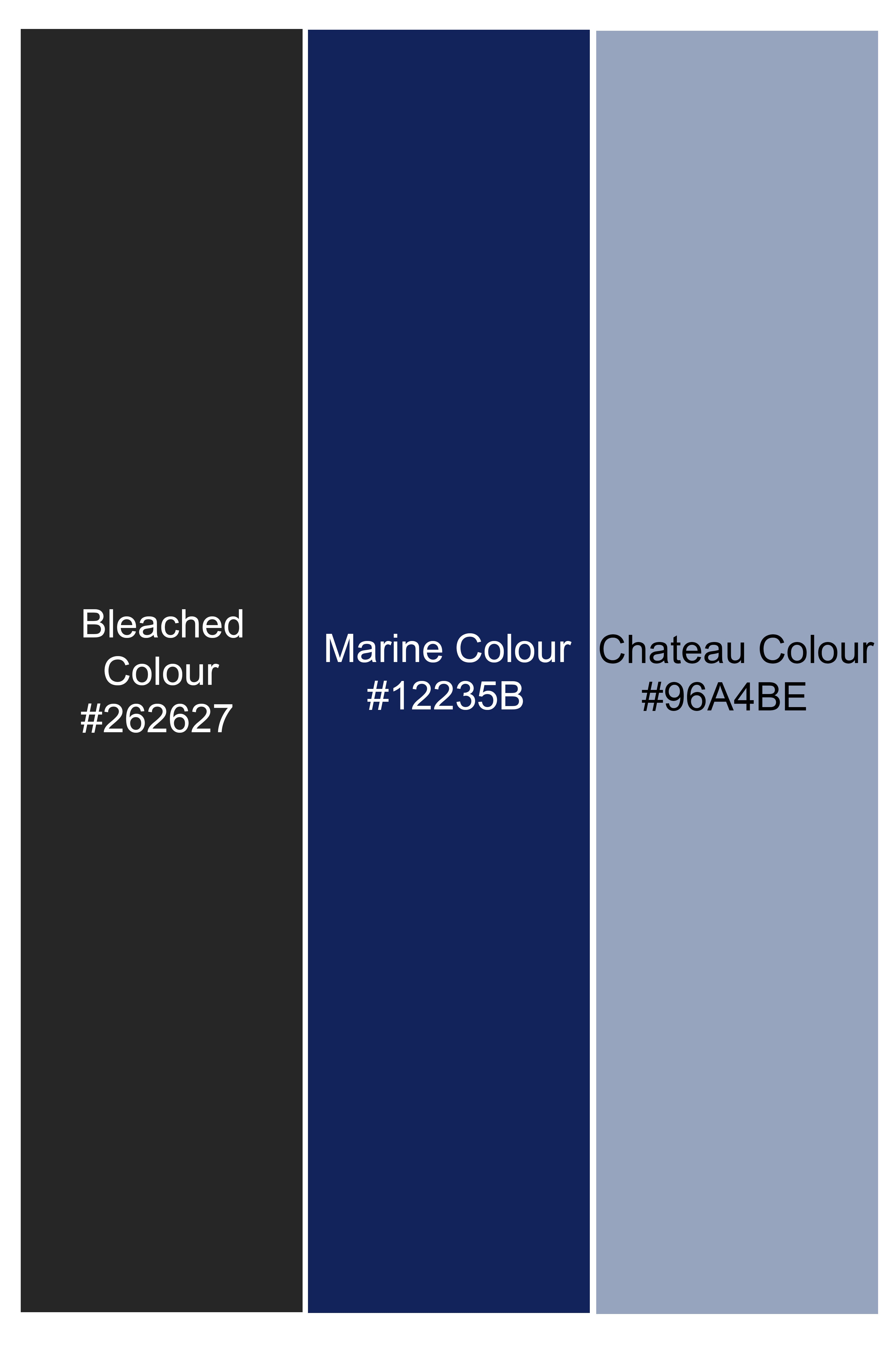 Bleached Black and Marine Blue Plaid Tweed Waistcoat V2907-36, V2907-38, V2907-40, V2907-42, V2907-44, V2907-46, V2907-48, V2907-50, V2907-07, V2907-54, V2907-56, V2907-58, V2907-60