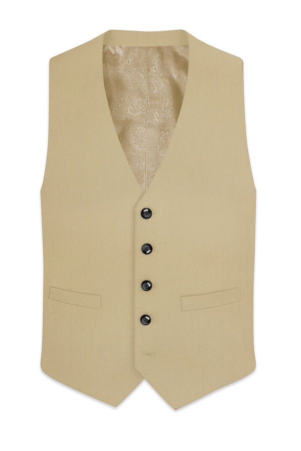 Yuma Cream Wool Rich Waistcoat