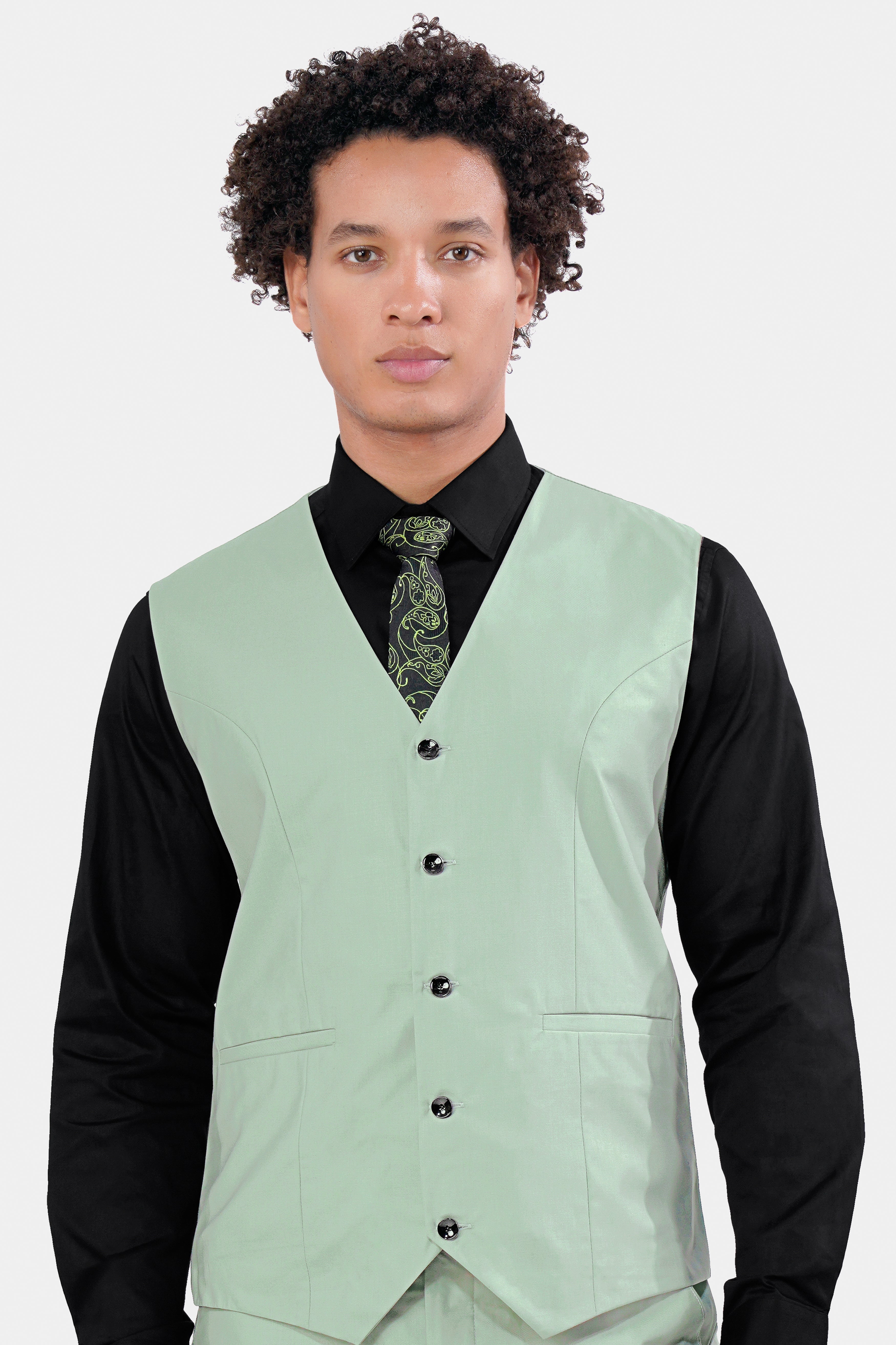 Xanadu Green and Twine Brown Wool Rich Waistcoat V2938-36, V2938-38, V2938-40, V2938-42, V2938-44, V2938-46, V2938-48, V2938-50, V2938-38, V2938-54, V2938-56, V2938-58, V2938-60