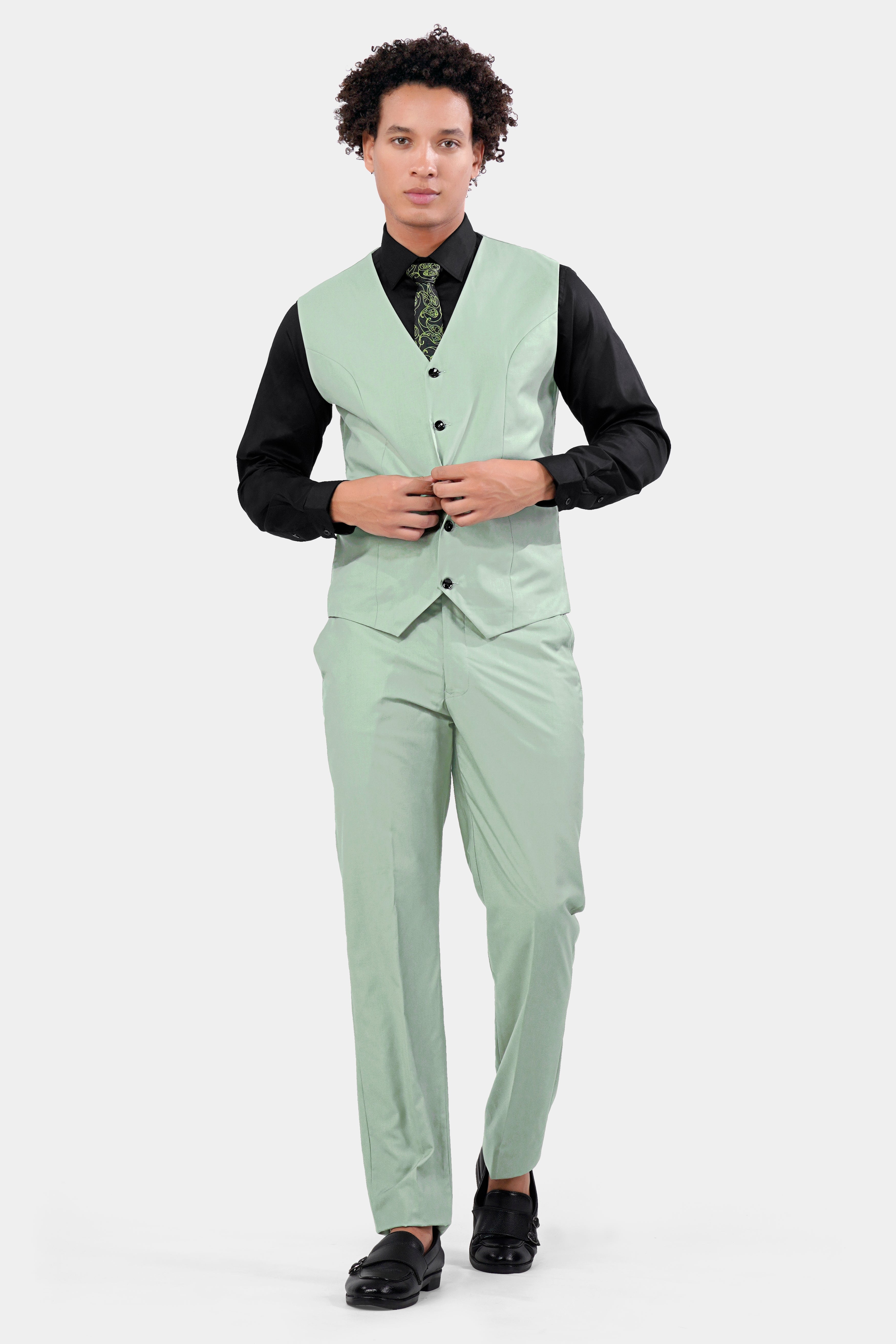 Xanadu Green and Twine Brown Wool Rich Waistcoat V2938-36, V2938-38, V2938-40, V2938-42, V2938-44, V2938-46, V2938-48, V2938-50, V2938-38, V2938-54, V2938-56, V2938-58, V2938-60