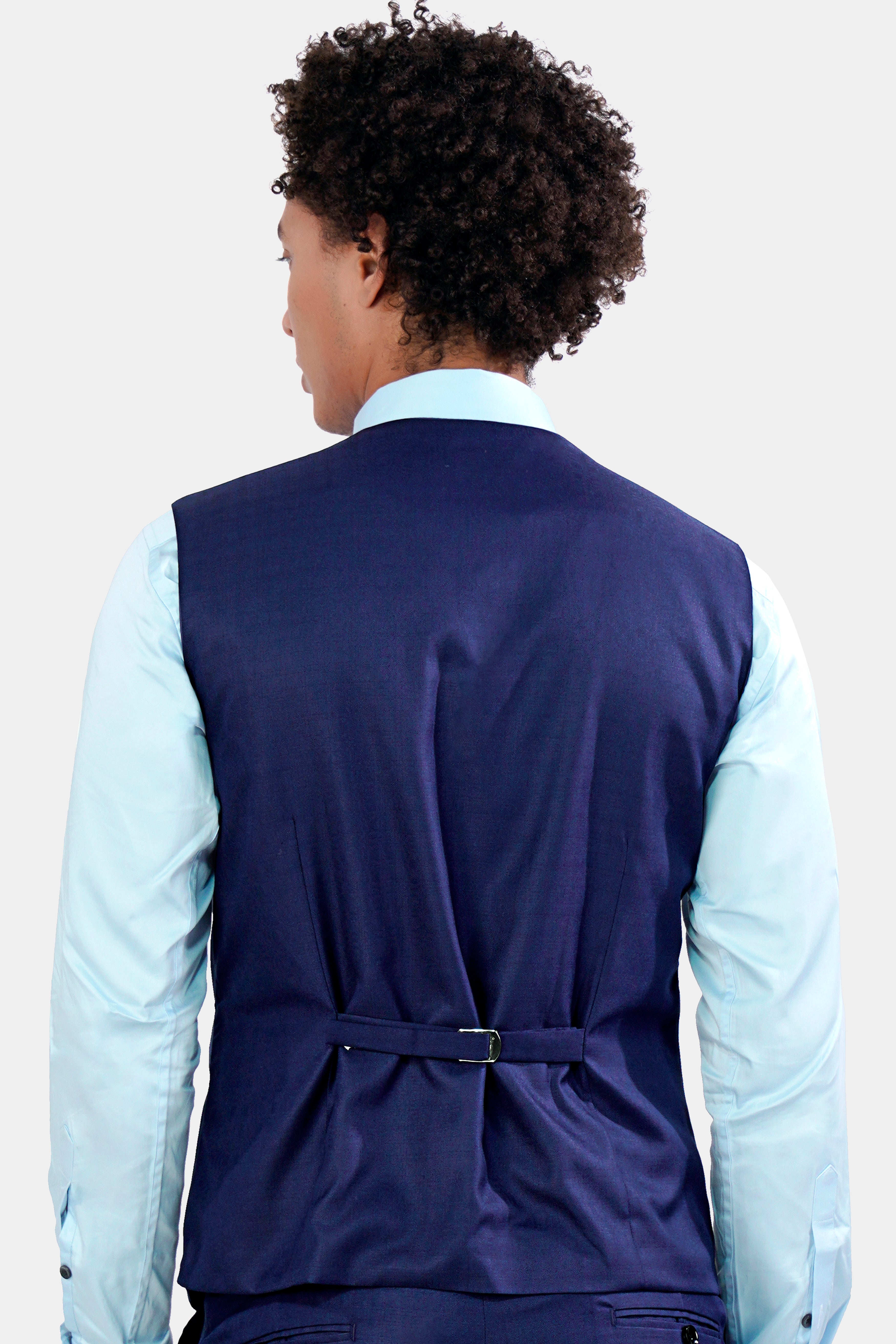 Cloud Burst Blue Wool Rich Waistcoat V2946-36, V2946-38, V2946-40, V2946-42, V2946-44, V2946-46, V2946-48, V2946-50, V2946-46, V2946-54, V2946-56, V2946-58, V2946-60