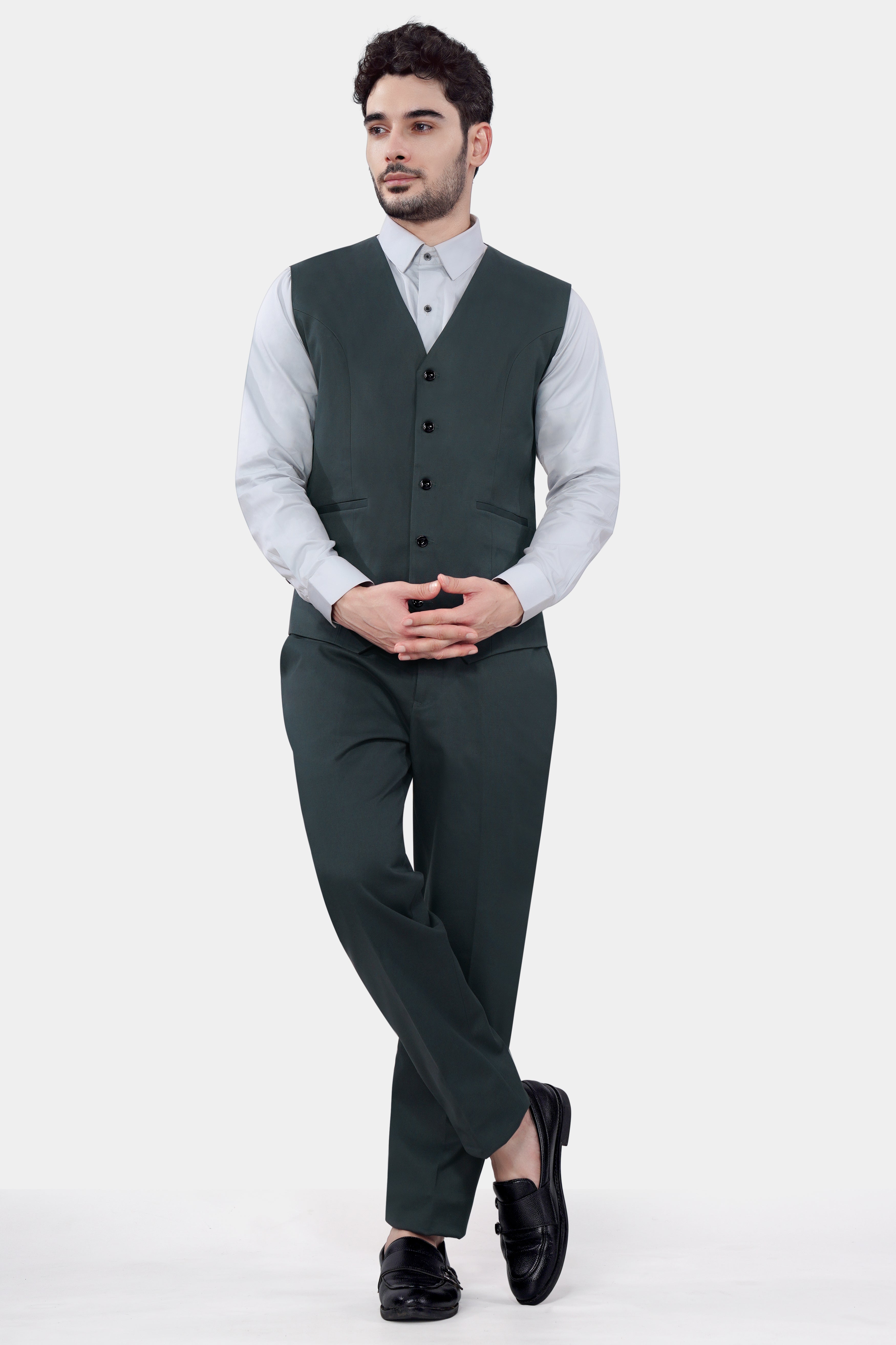 Gunmetal Gray Premium Cotton Waistcoat V2969-36, V2969-38, V2969-40, V2969-42, V2969-44, V2969-46, V2969-48, V2969-50, V2969-69, V2969-54, V2969-56, V2969-58, V2969-60