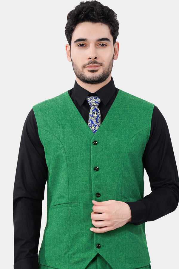 Napier Green Tweed Waistcoat