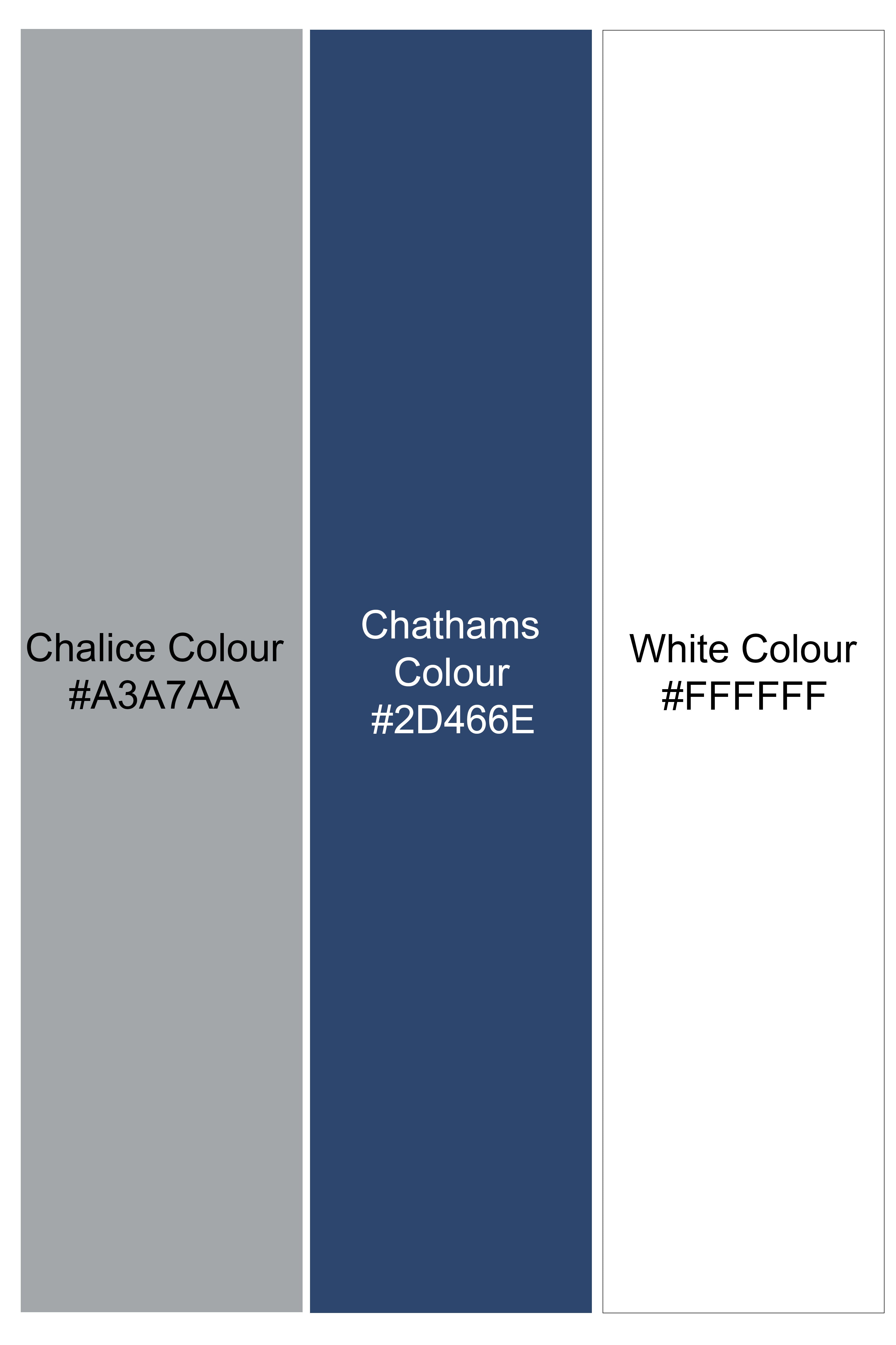 Chalice Gray and Chathams Blue Plaid Houndstooth Waistcoat V3027-36, V3027-38, V3027-40, V3027-42, V3027-44, V3027-46, V3027-48, V3027-50, V3027-27, V3027-54, V3027-56, V3027-58, V3027-60