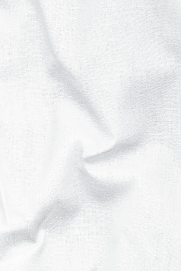 Bright White Luxurious Linen Waistcoat