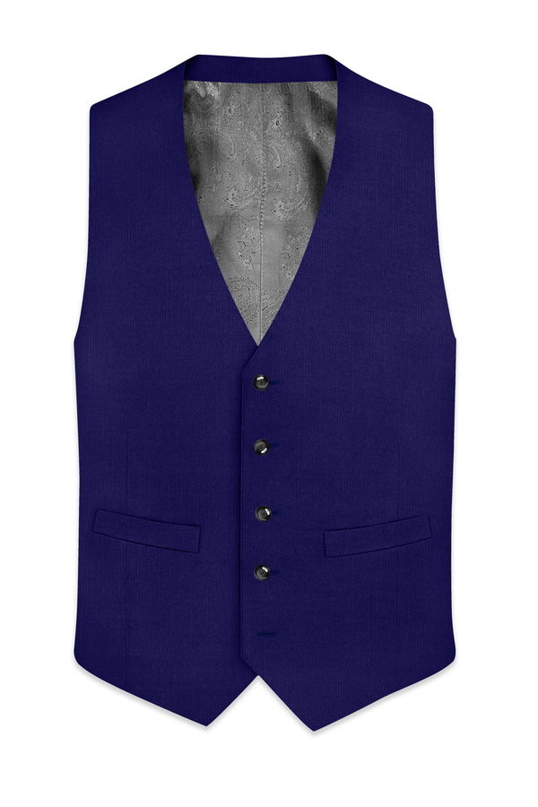Admiral Blue Wool Rich Waistcoat