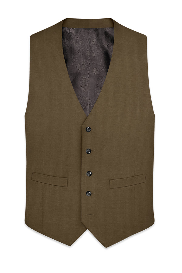 Tortilla Brown Wool Rich Waistcoat