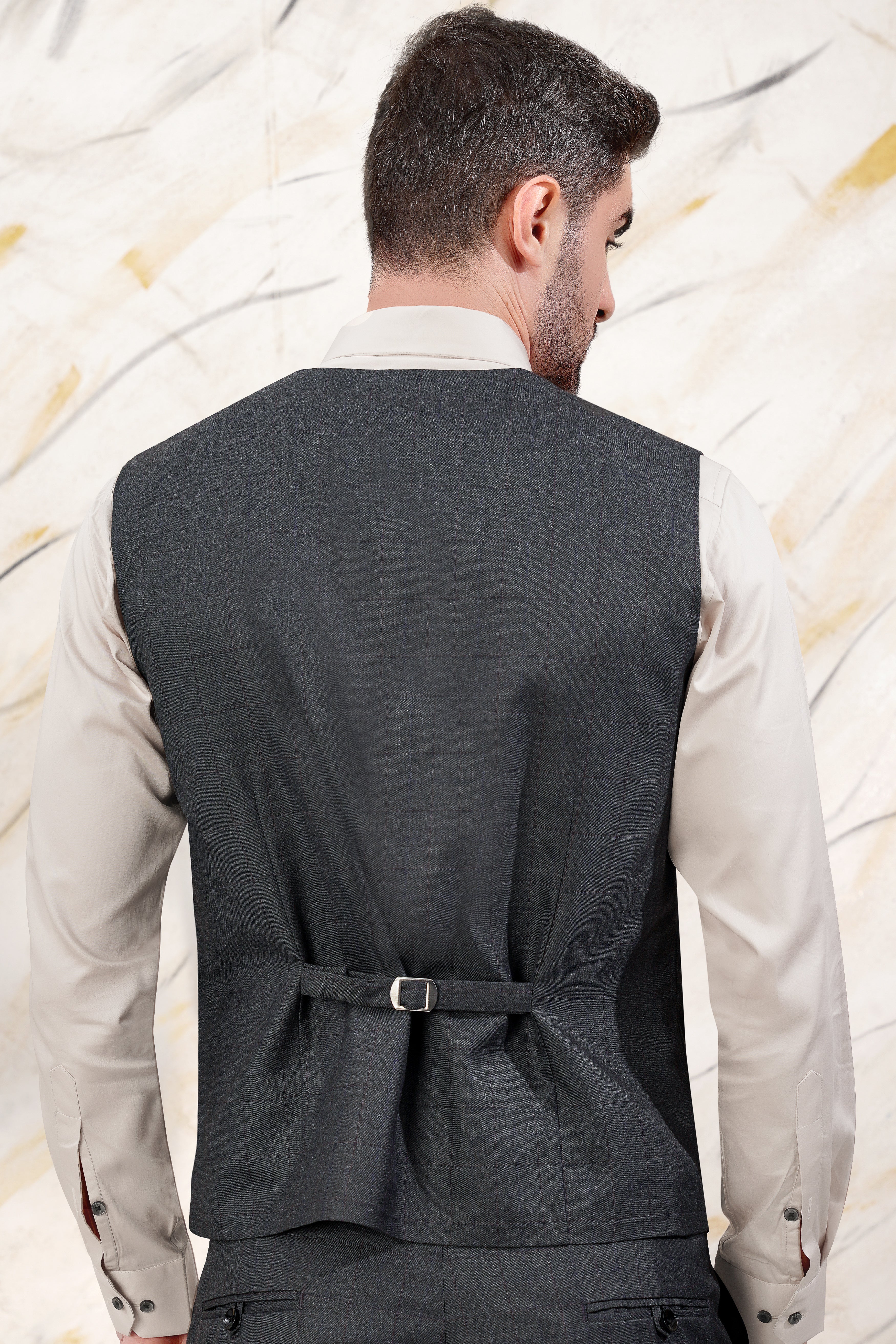 Arsenic Grey Wool Rich Waistcoat V3072-36, V3072-38, V3072-40, V3072-42, V3072-44, V3072-46, V3072-48, V3072-50, V3072-72, V3072-54, V3072-56, V3072-58, V3072-60