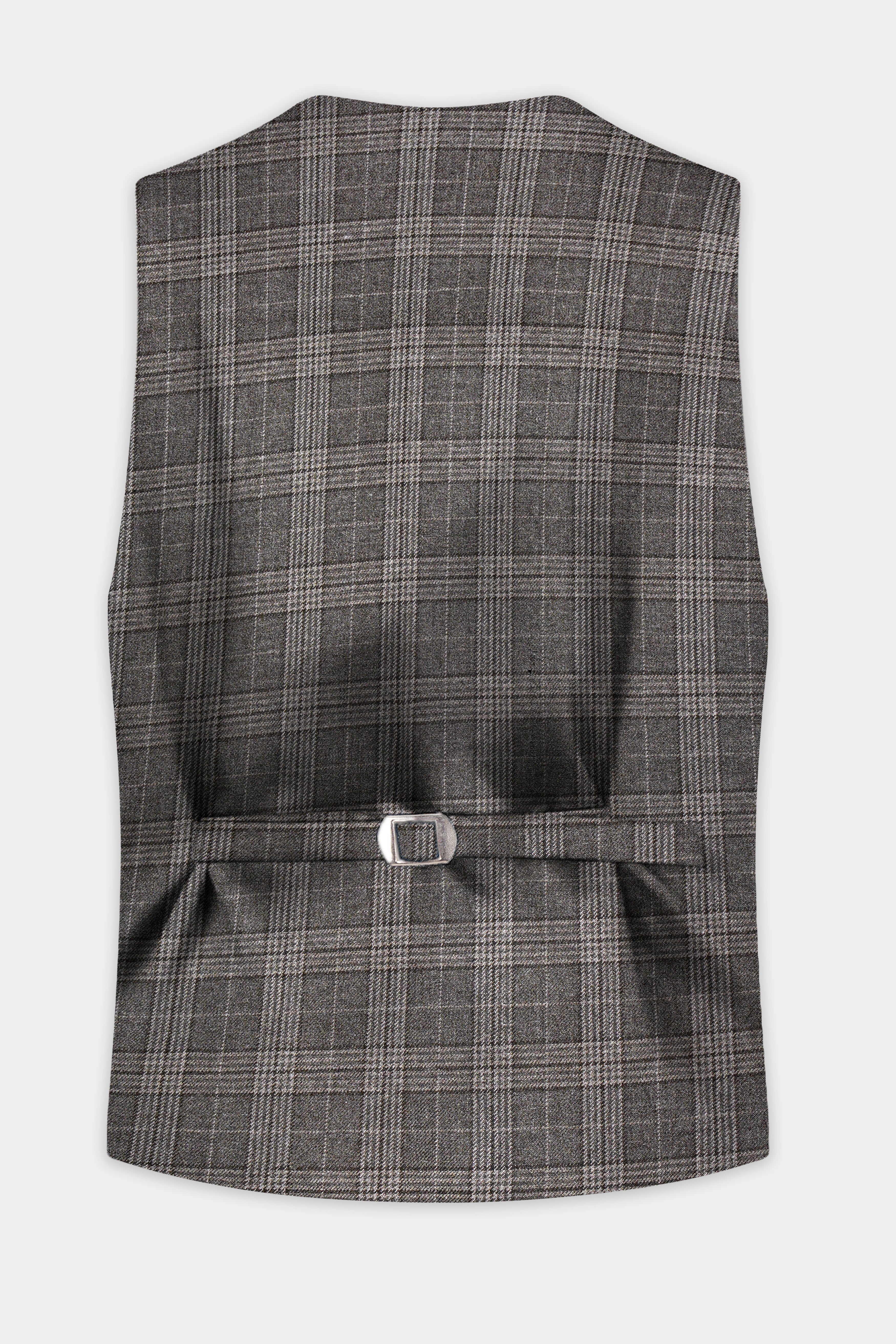 Iridium Gray Plaid Tweed Waistcoat