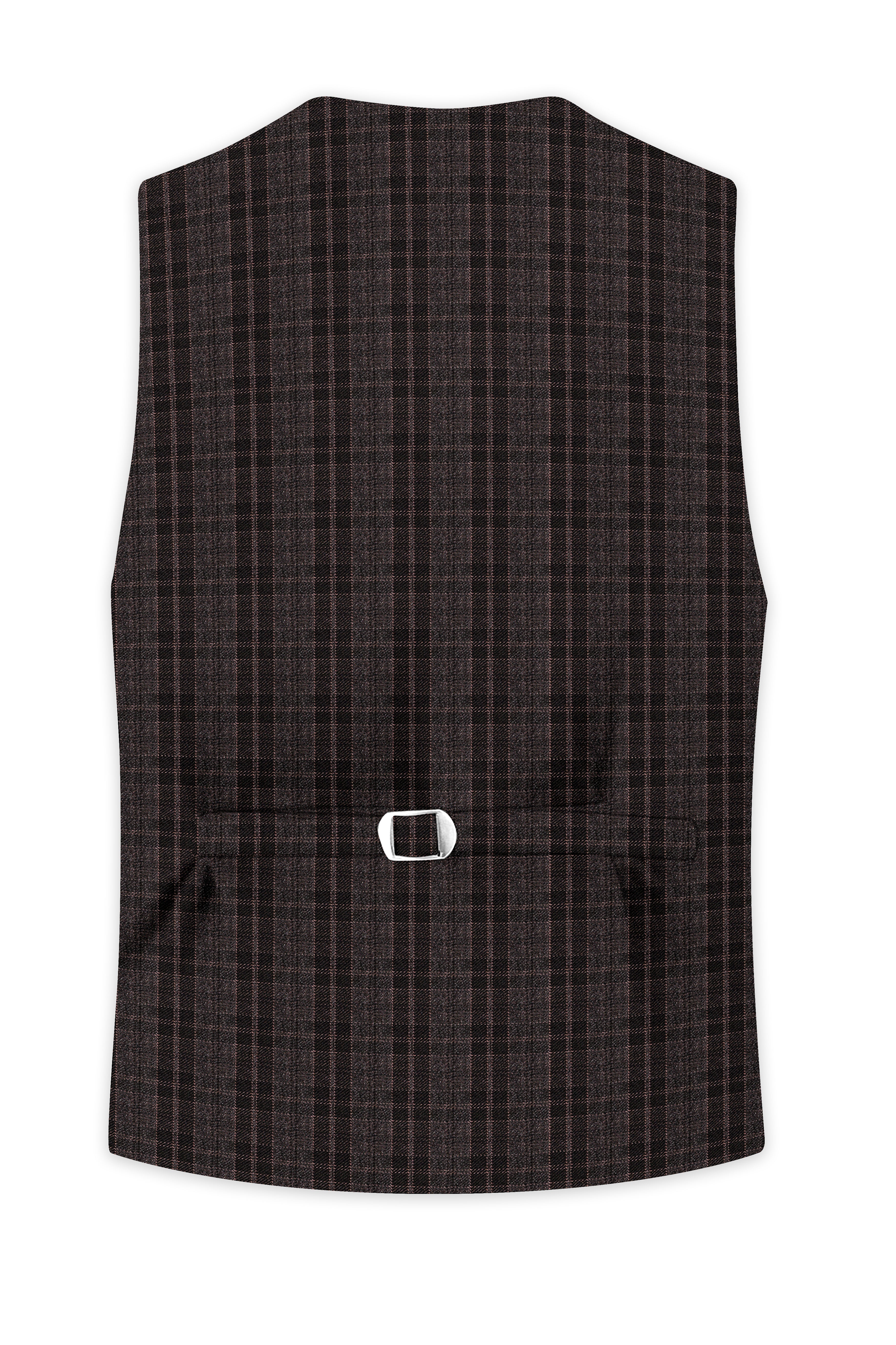 Thunder Brown Plaid Tweed Waistcoat