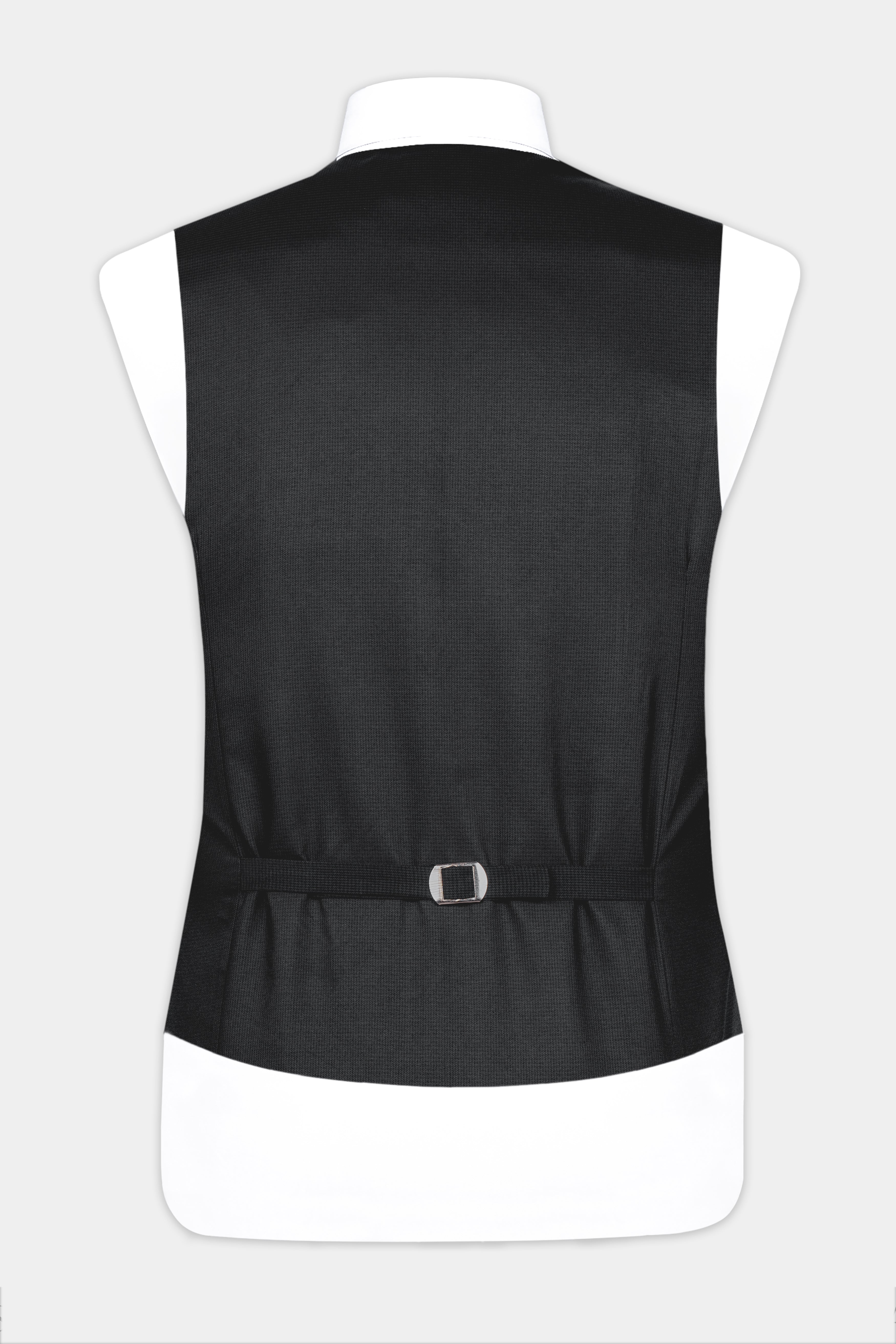 Vulcan Black Wool Rich Waistcoat