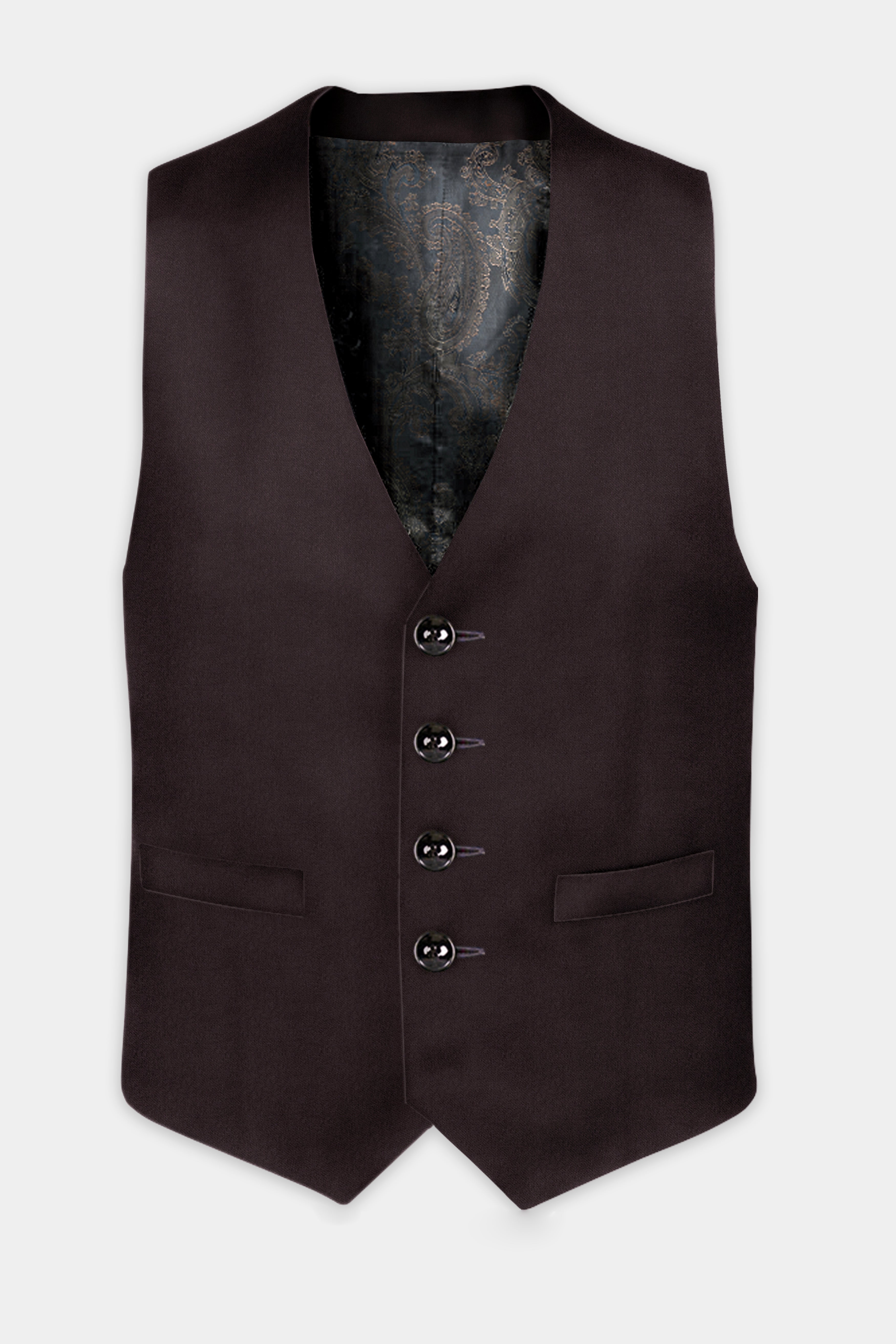 Birch Brown Wool Rich Waistcoat